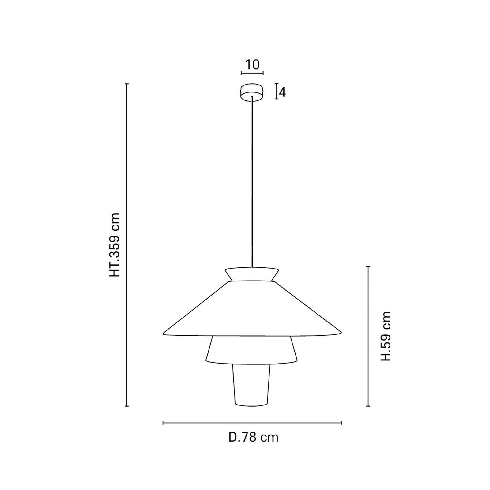 Lampa wisząca MARKET SET Ruche, Ø 78 cm, marshmallow