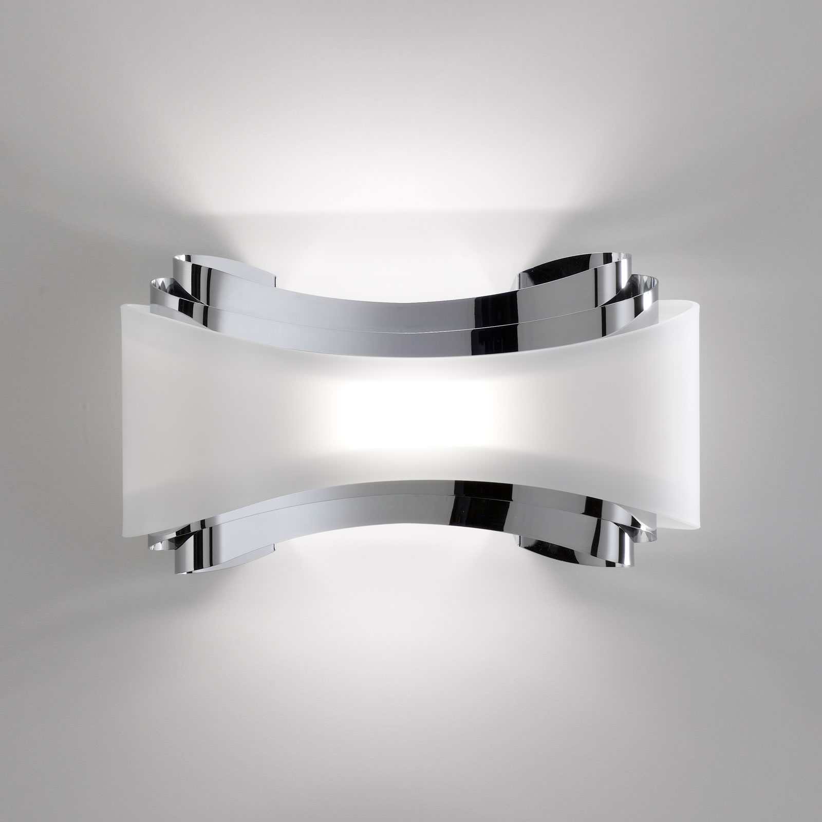 Knipoog Amerika Begroeten LED wandlamp Ionica met glazen plaat, chroom | Lampen24.be