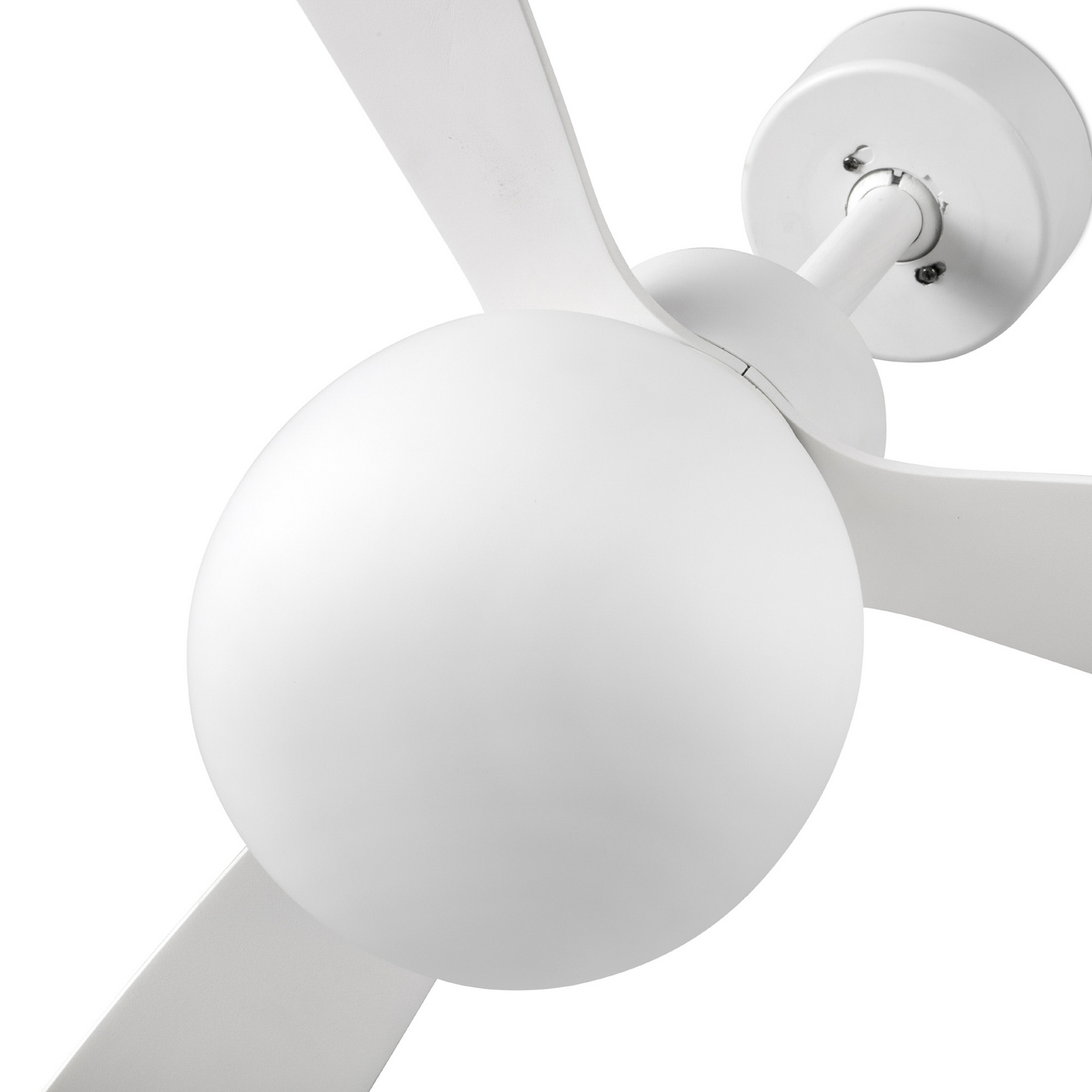 Ventilator de tavan cu LED Amelia Ball L, alb, curent continuu, silențios, 132