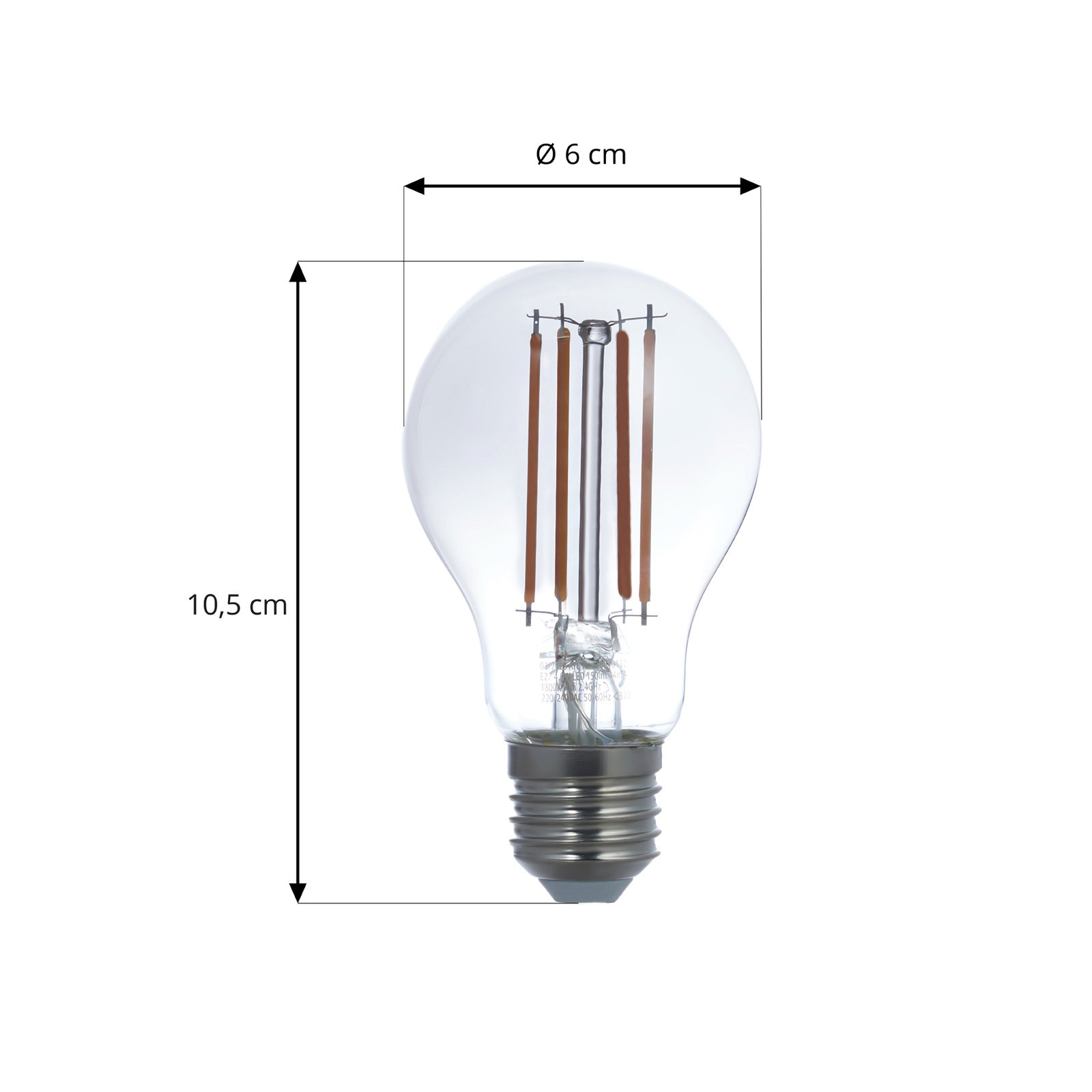 LUUMR Smart LED filament E27 gris fumé A60 4,9W Tuya WLAN