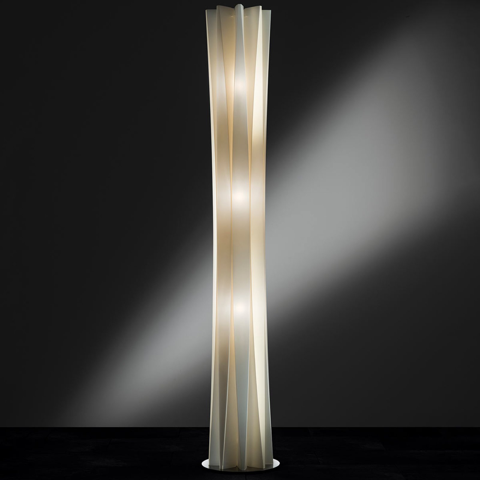 Stojací lampa Slamp Bach, výška 184 cm, zlatá barva