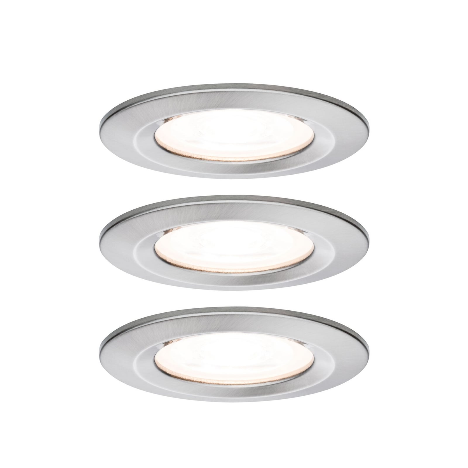 Paulmann Nova 3-pak reflektora, okrugli, fiksni, željezni, IP44, GU10, 2.700 K