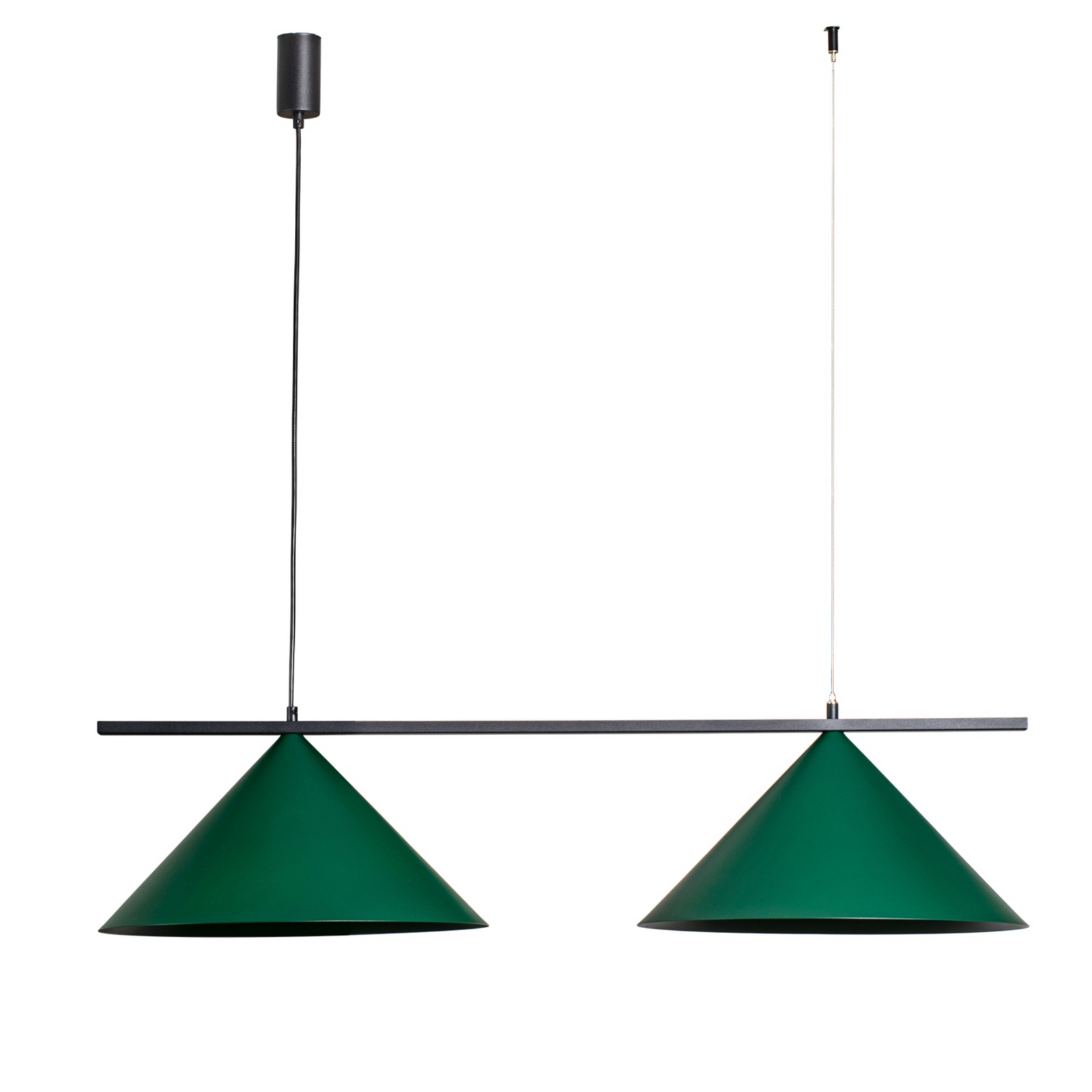 Lampada a sospensione Capital, verde, a 2 luci, Ø 46 cm, GX53