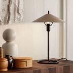 ferm LIVING Stolná lampa Filo, béžová, okrúhla, železo, 43 cm