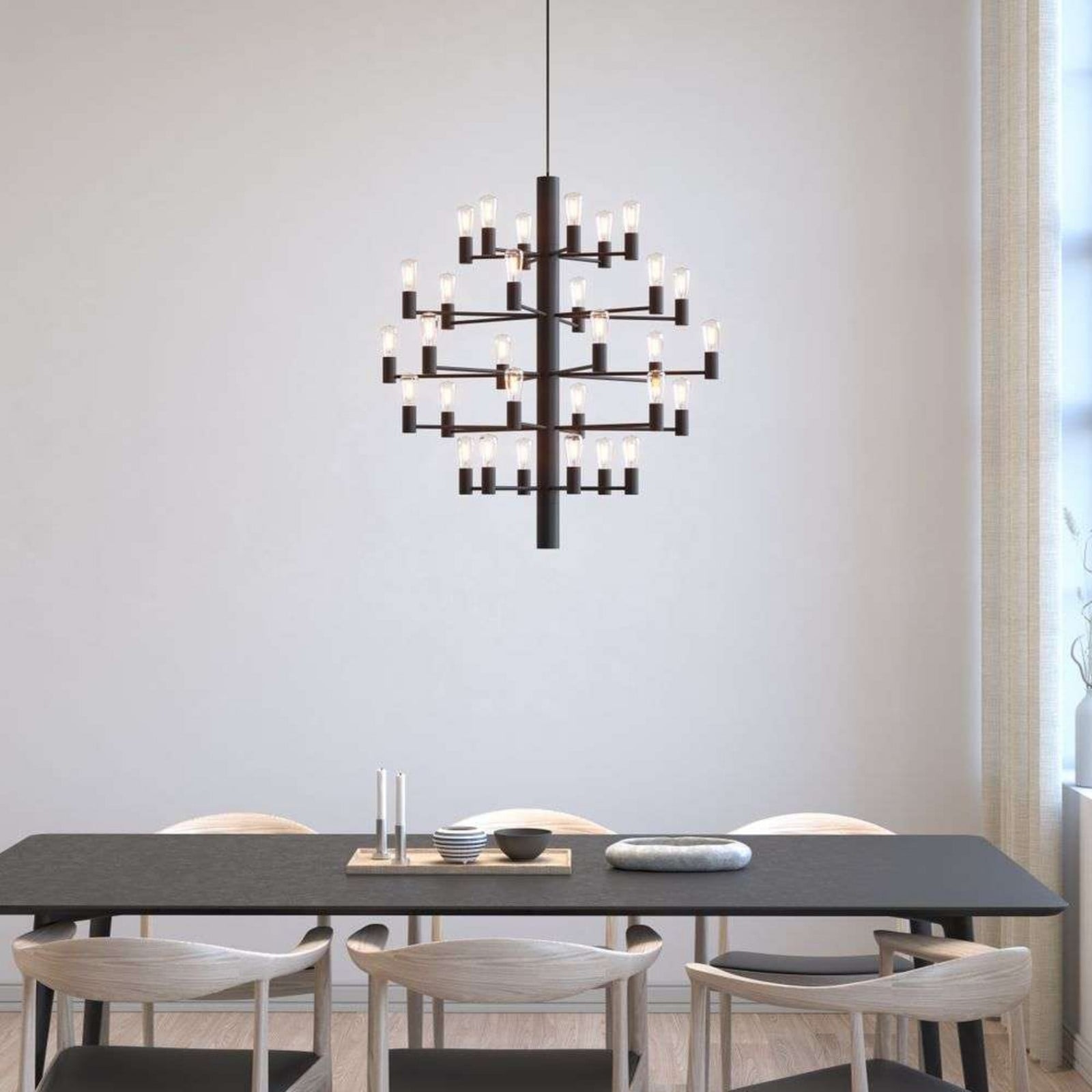 Manola 30 Lysekrone Black Herstal - Spisestue - Metal