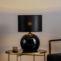 Laualamp Palla, Ø 36 cm, must/kuldne