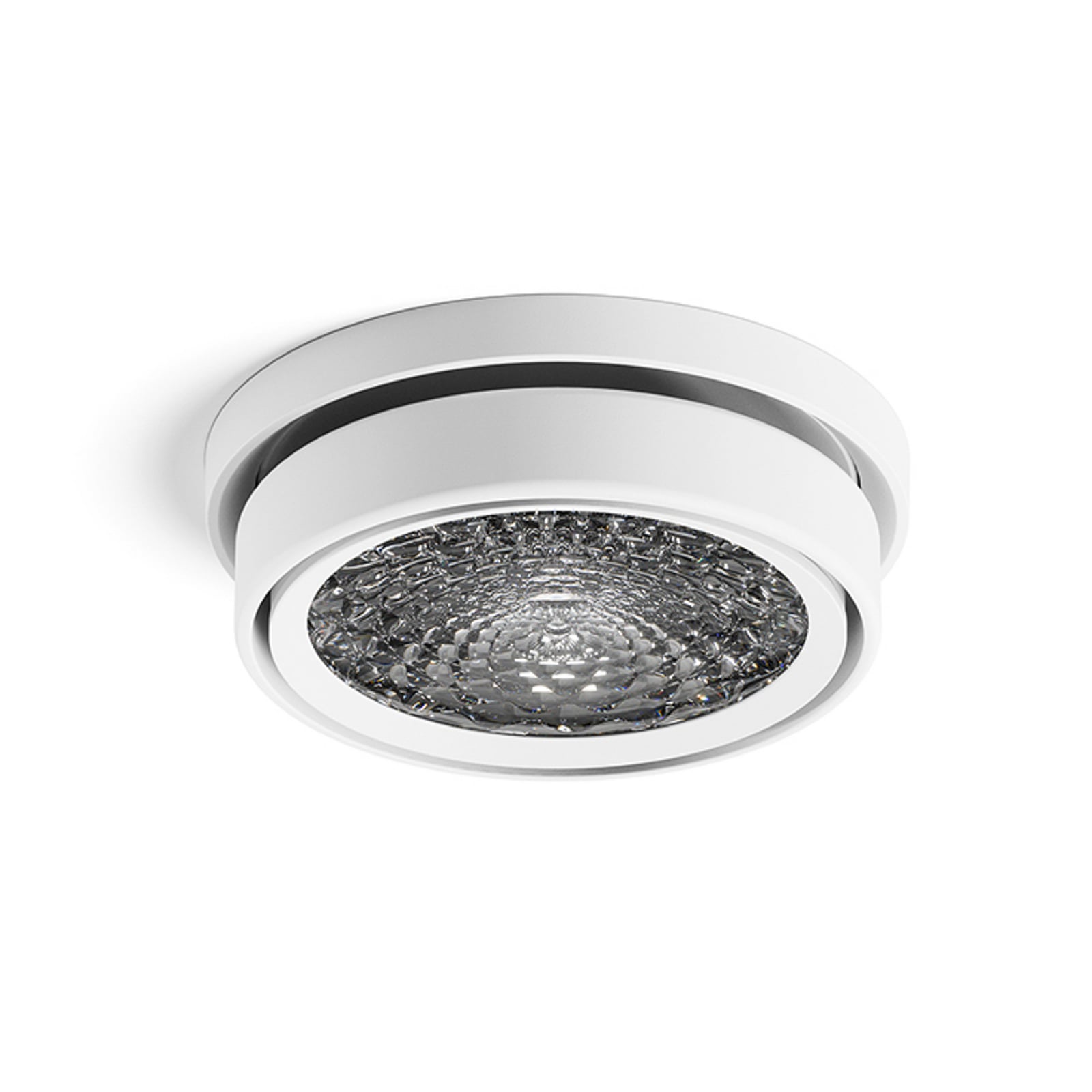 Spot encastré LED Nivo, blanc, 50°, orientable sur 11 cm, à intensité variable
