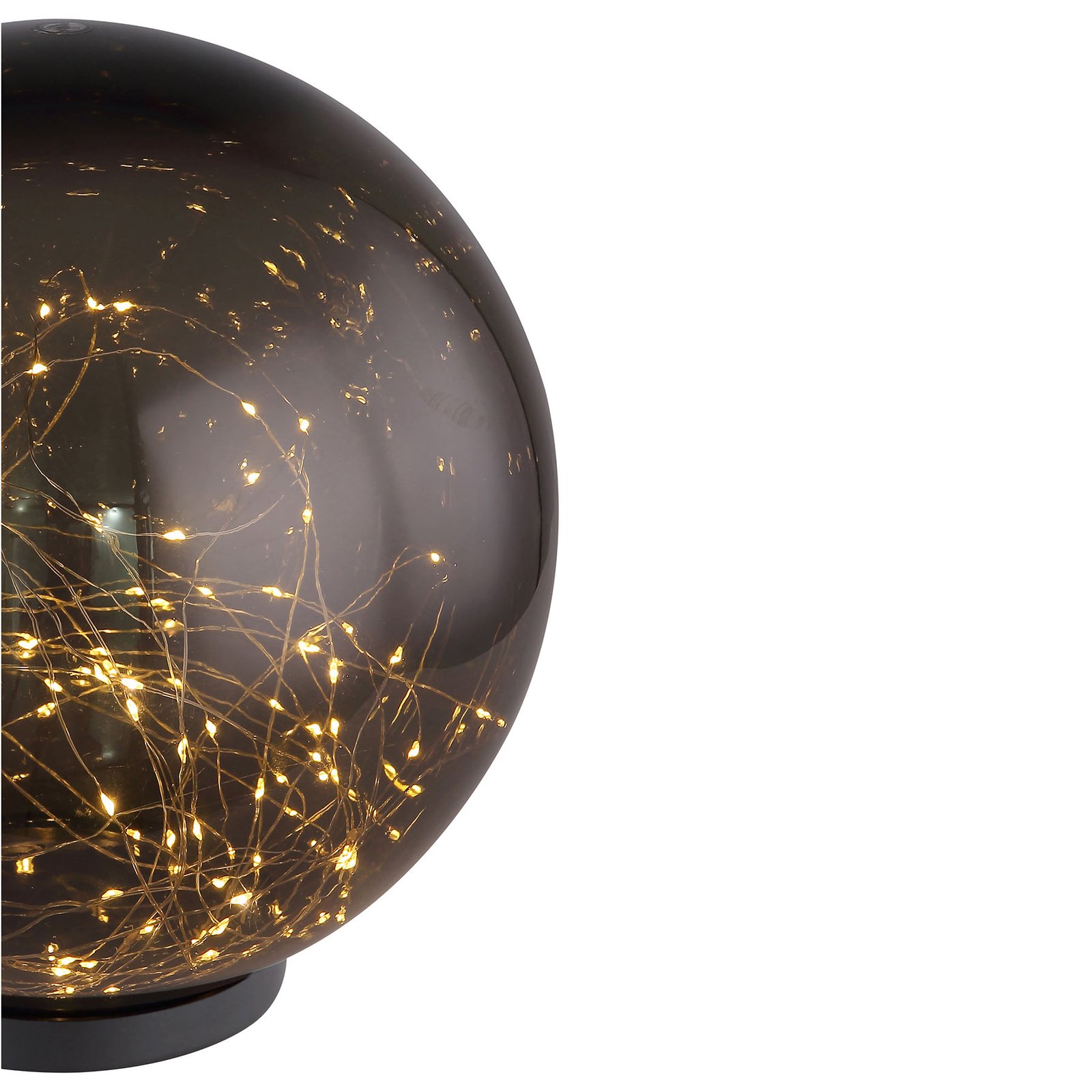 Globo Sphere LED solar light smoke-coloured, Ø 30 cm, plastic, 0.06 W