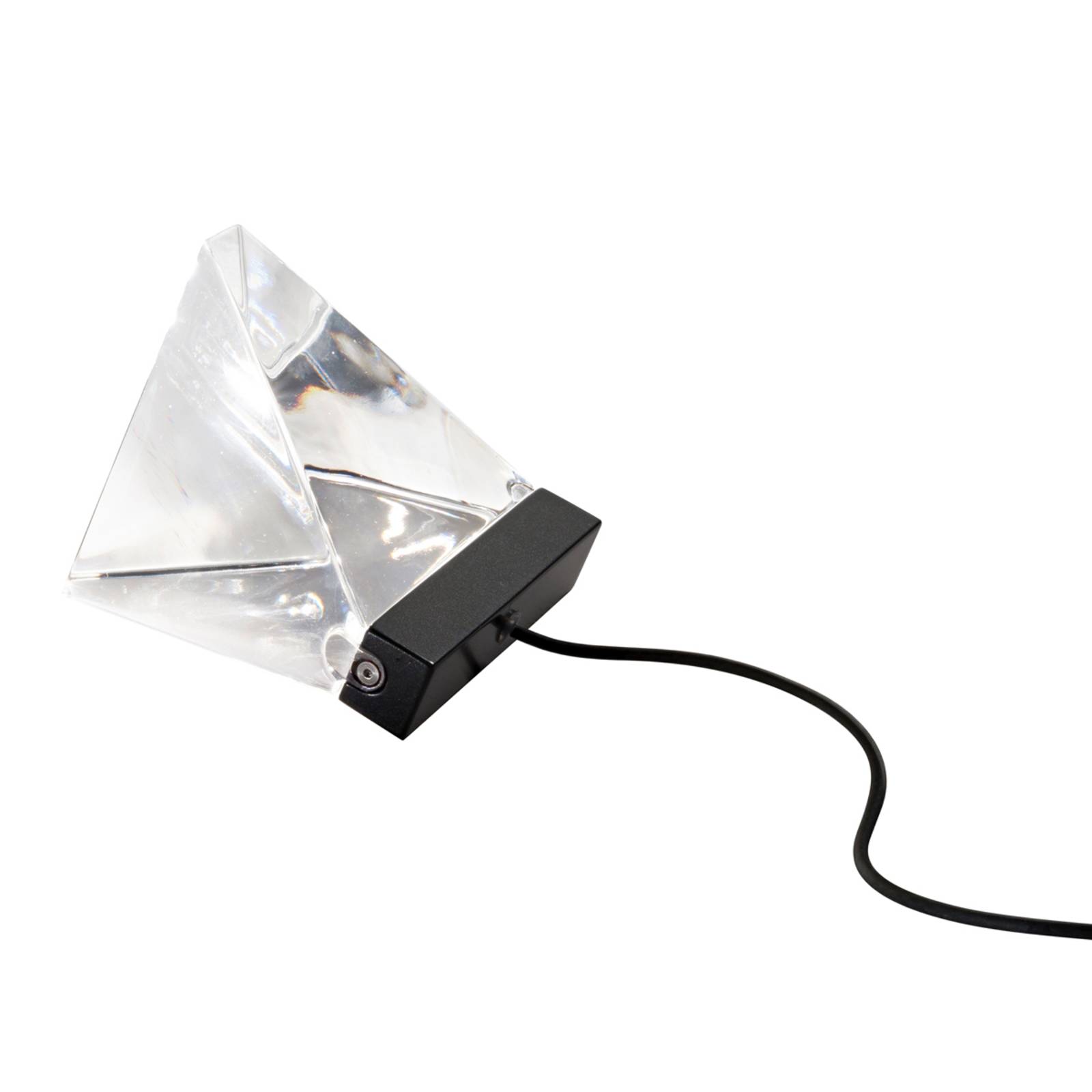 Image of Fabbian Petite lampe à poser LED cristal Tripla anthracite 