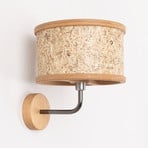 ALMUT 2610 Wall lamp, Ø 25cm, oak wood and hay