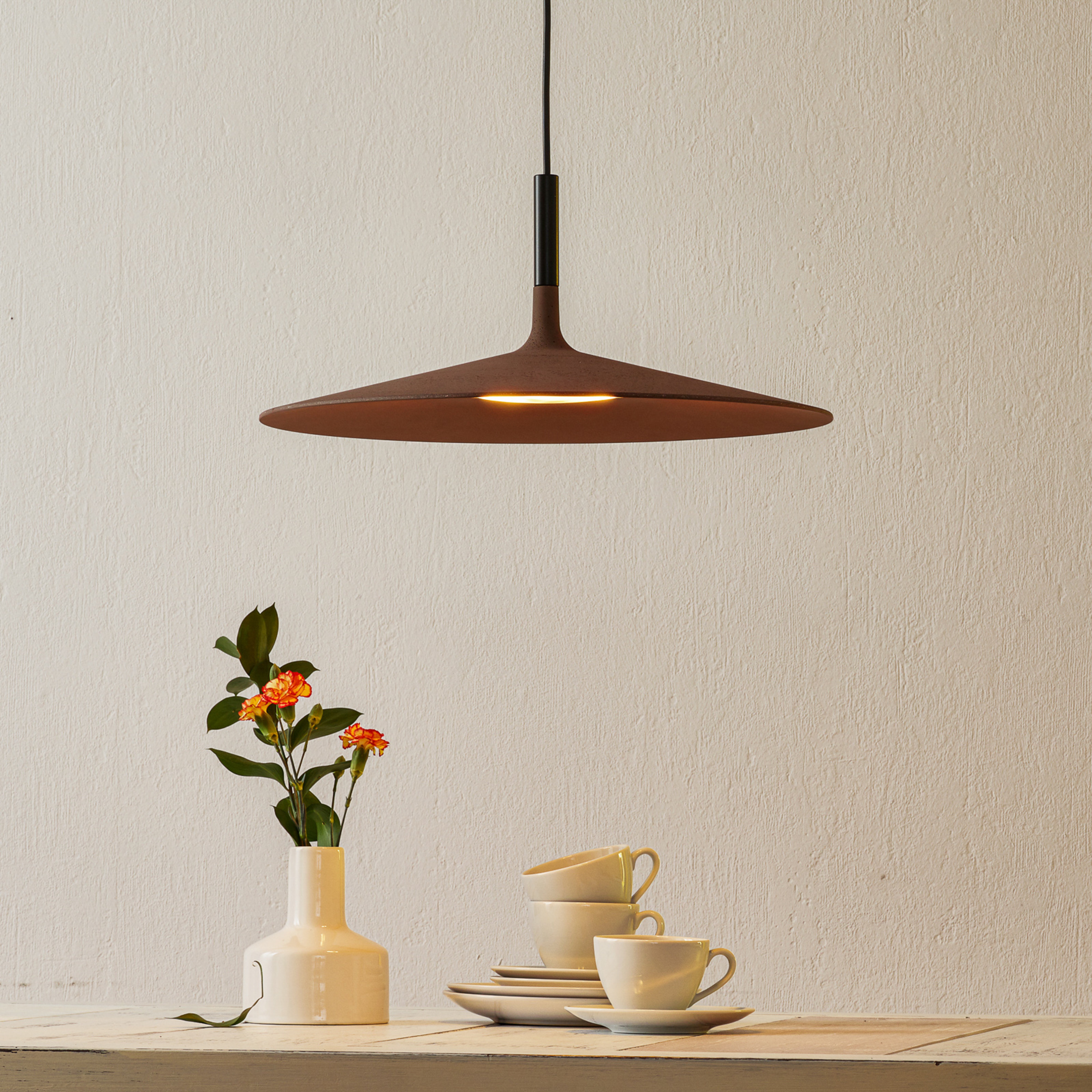 Foscarini Aplomb Large LED piekaramais gaismeklis, brūns