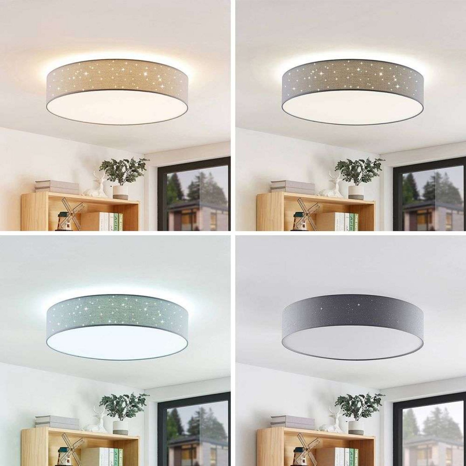 Ellamina LED Plafonieră Ø60 Light Grey - Lindby