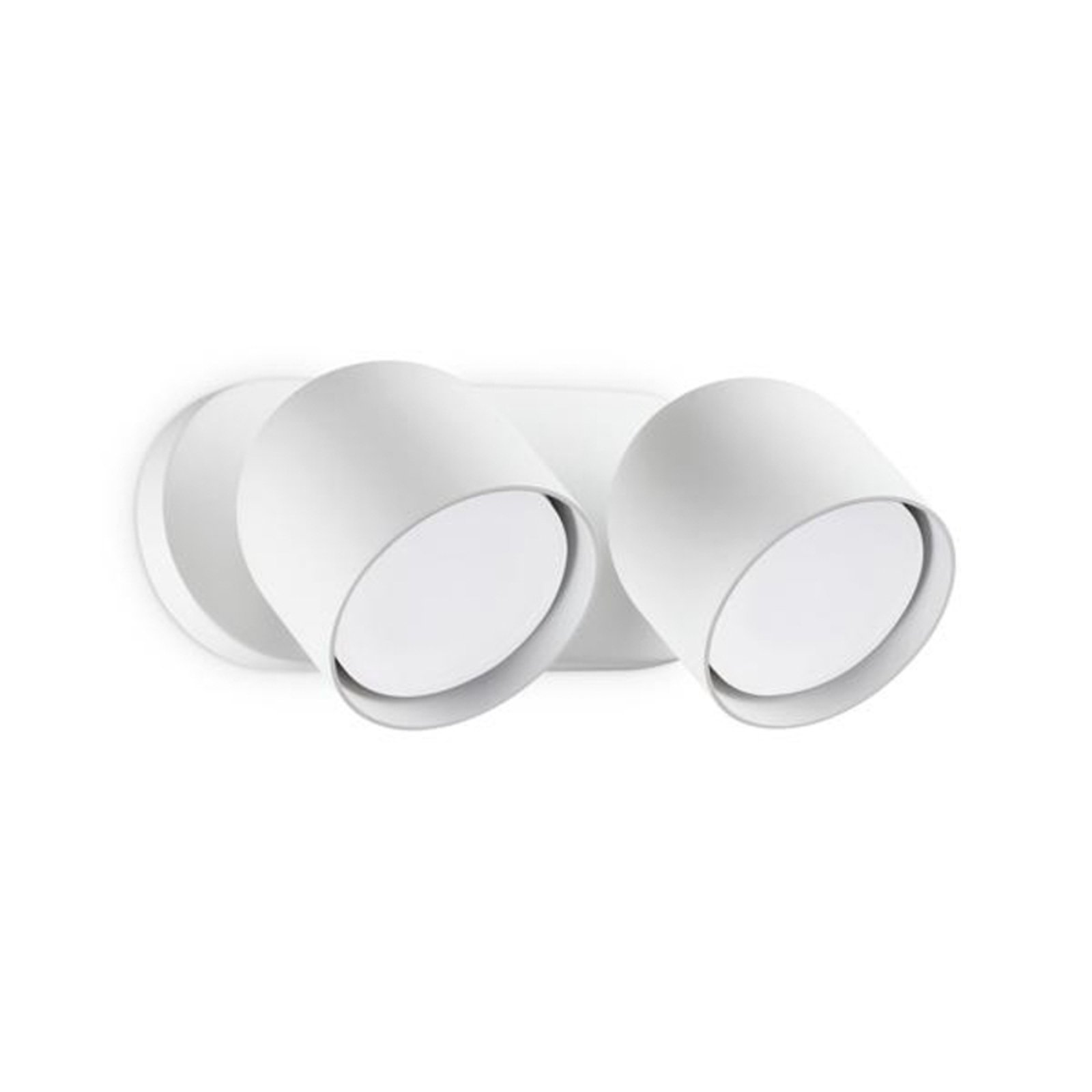 Ideal Lux nástenné svietidlo Dodo, biele, 2 svetlá, kovové Ø 8,5 cm