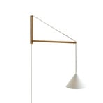 Wandlamp eikenhout/wit stekker verstelbaar G9 - Moebe