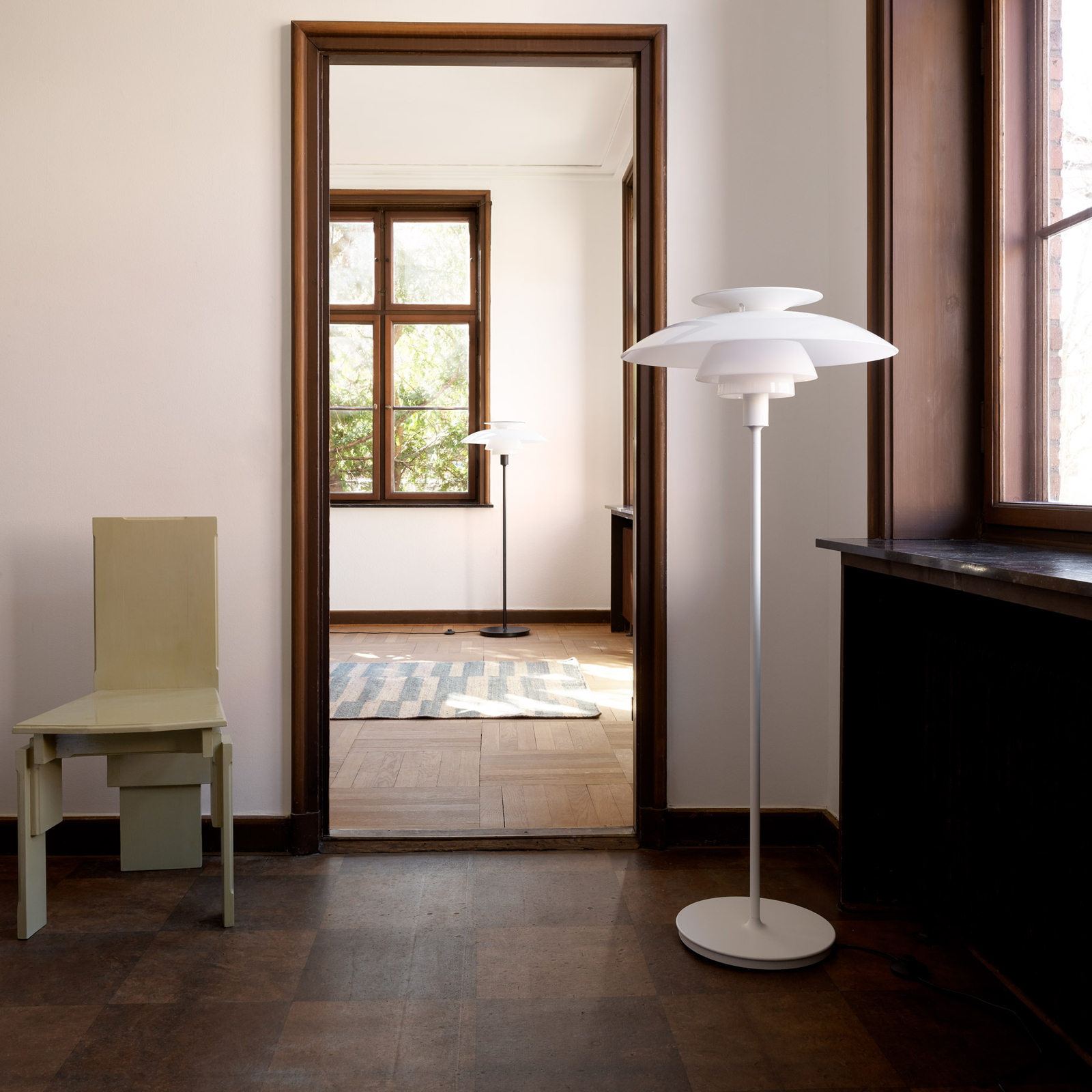 PH 80 Lattiavalaisin Opal/White - Louis Poulsen