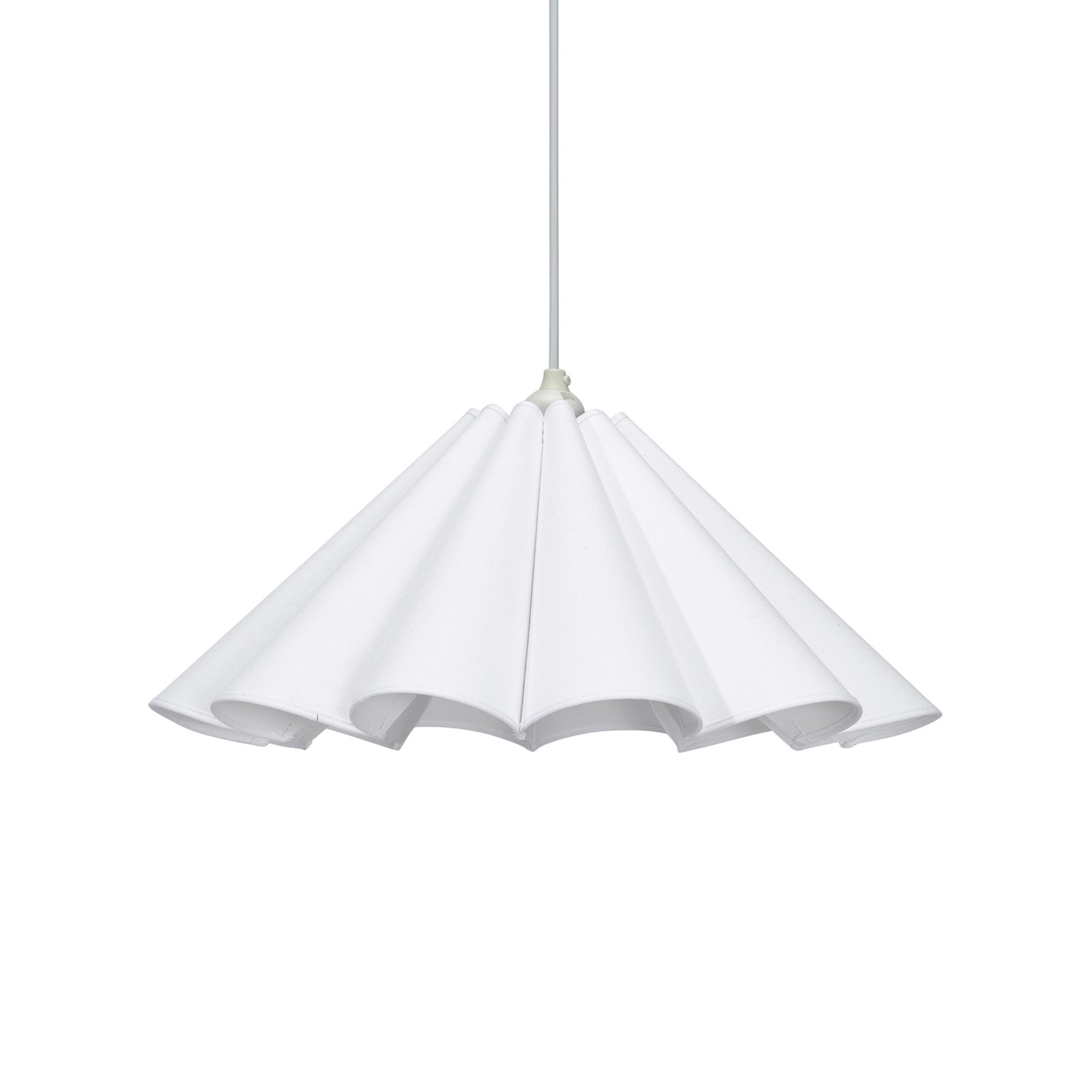 PR Home Lampada a sospensione Frenja, cotone, bianco, Ø 45 cm