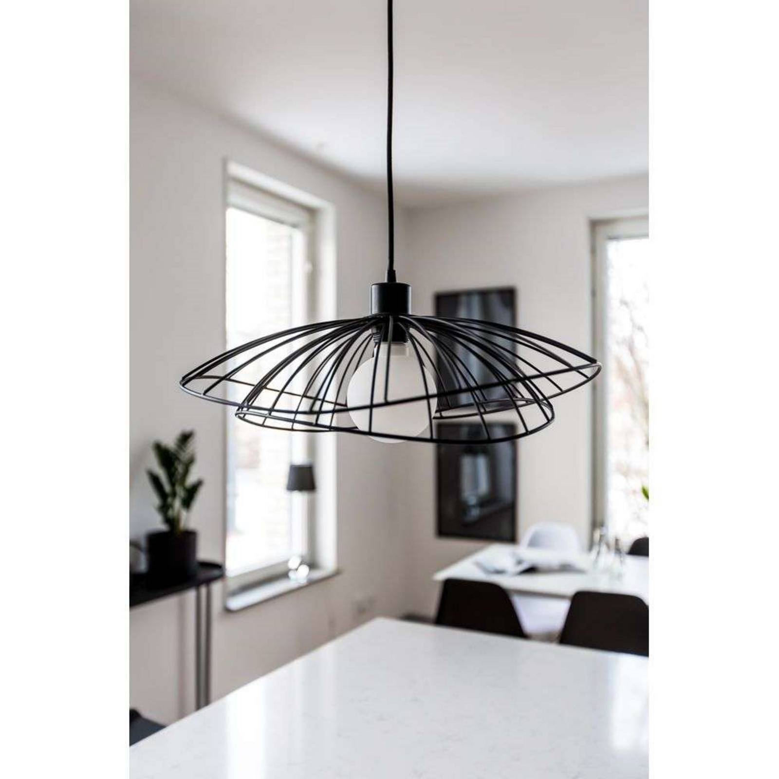Globen Lighting Pendelleuchte RAY, schwarz, Ø 45 cm günstig online kaufen