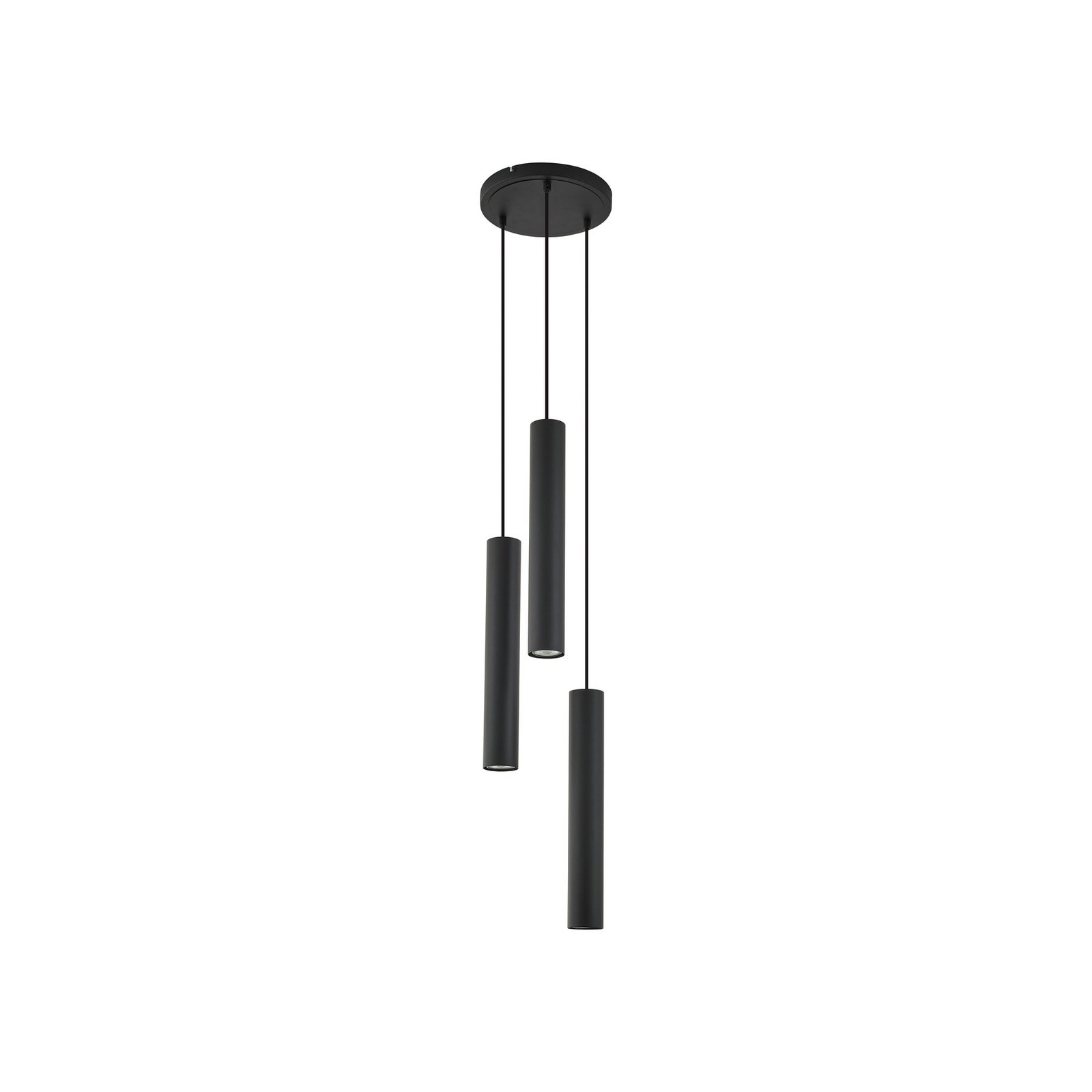 Lindby pendant light Joffrey, Ø 24 cm, black, 3-bulb, GU10