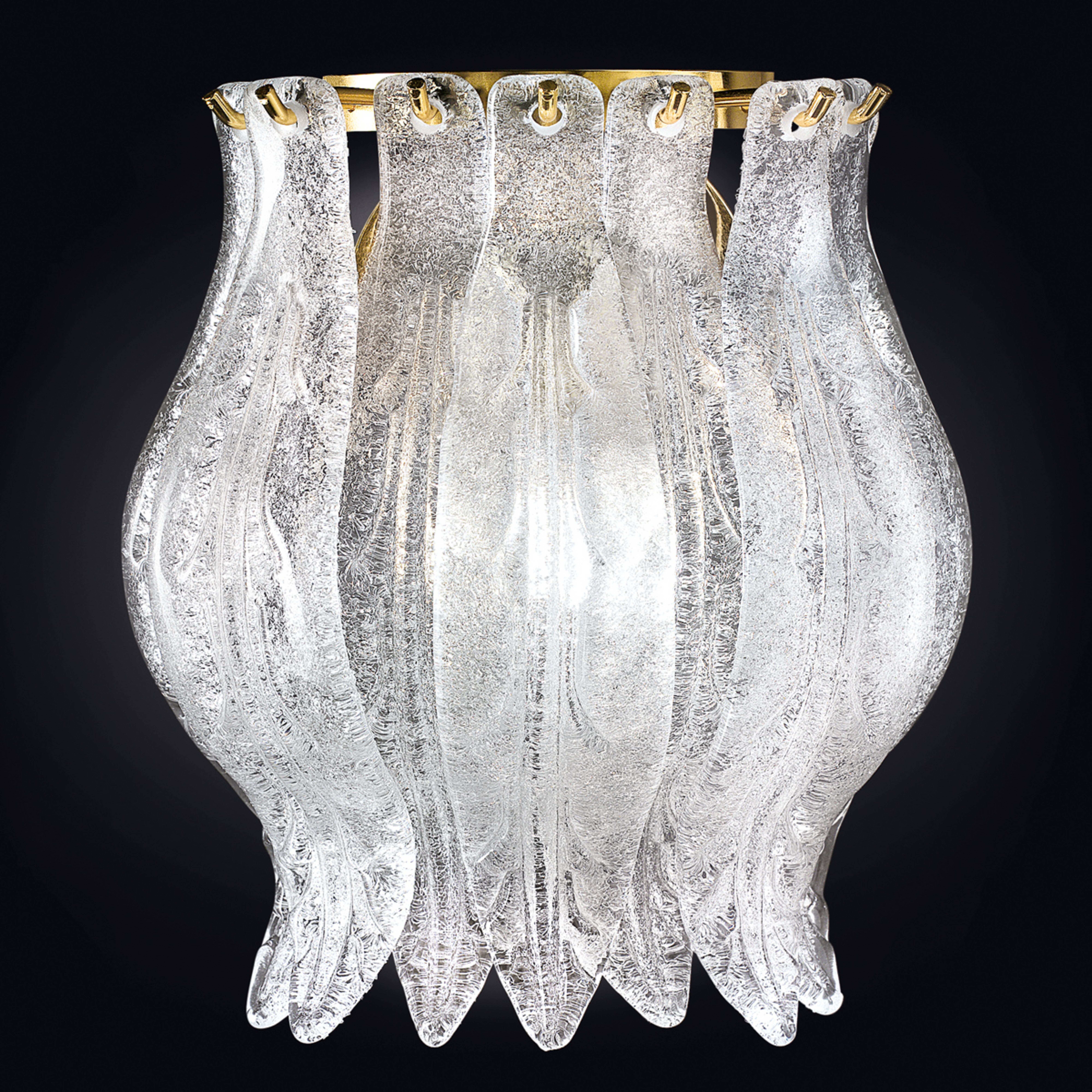 PETALI den elegante væglampe med Muranoglas