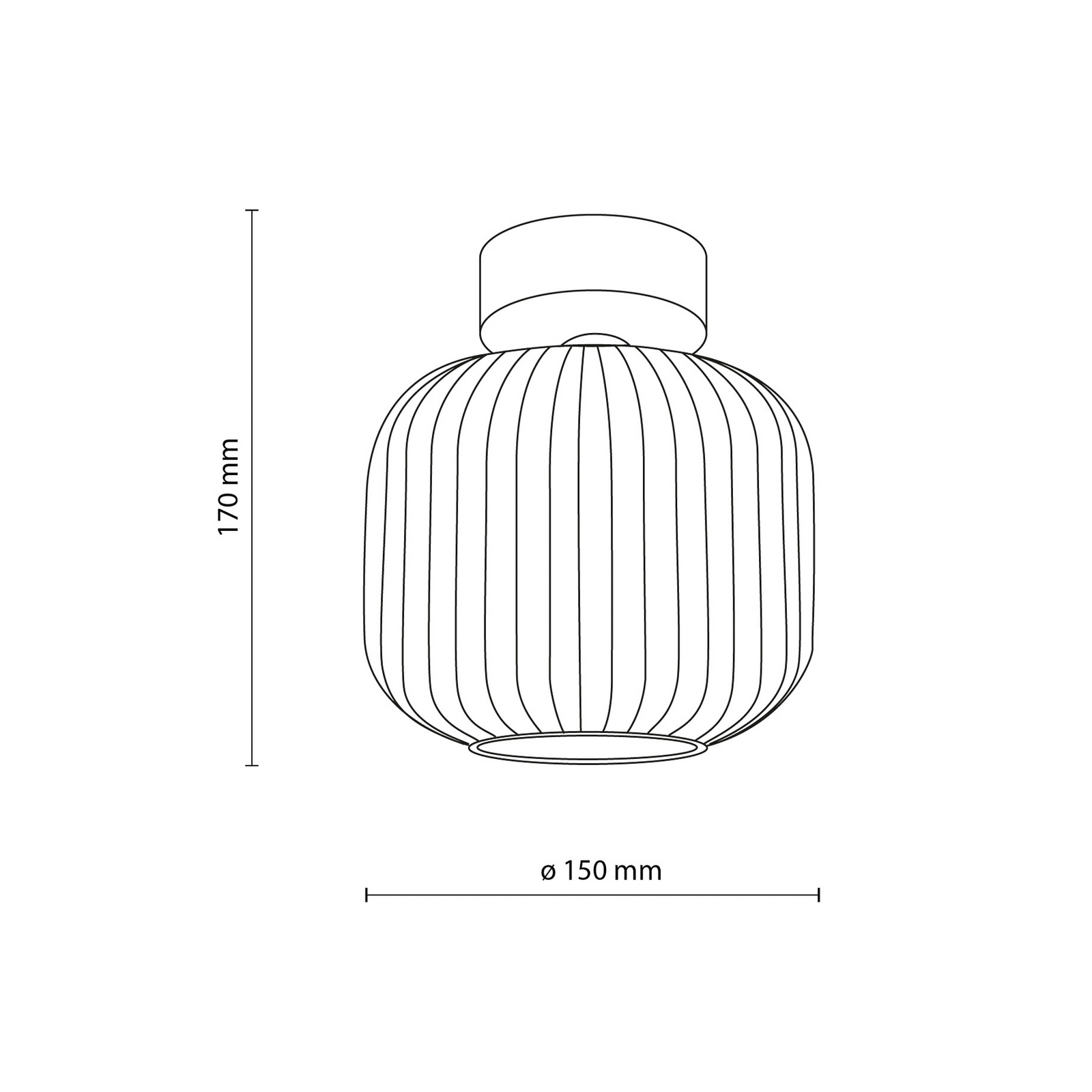 Plafonnier Salvia, marron/cognac, verre, Ø 15 cm, E14 Plafonnier Salvia, marron/cognac, verre, Ø 15 cm, E14