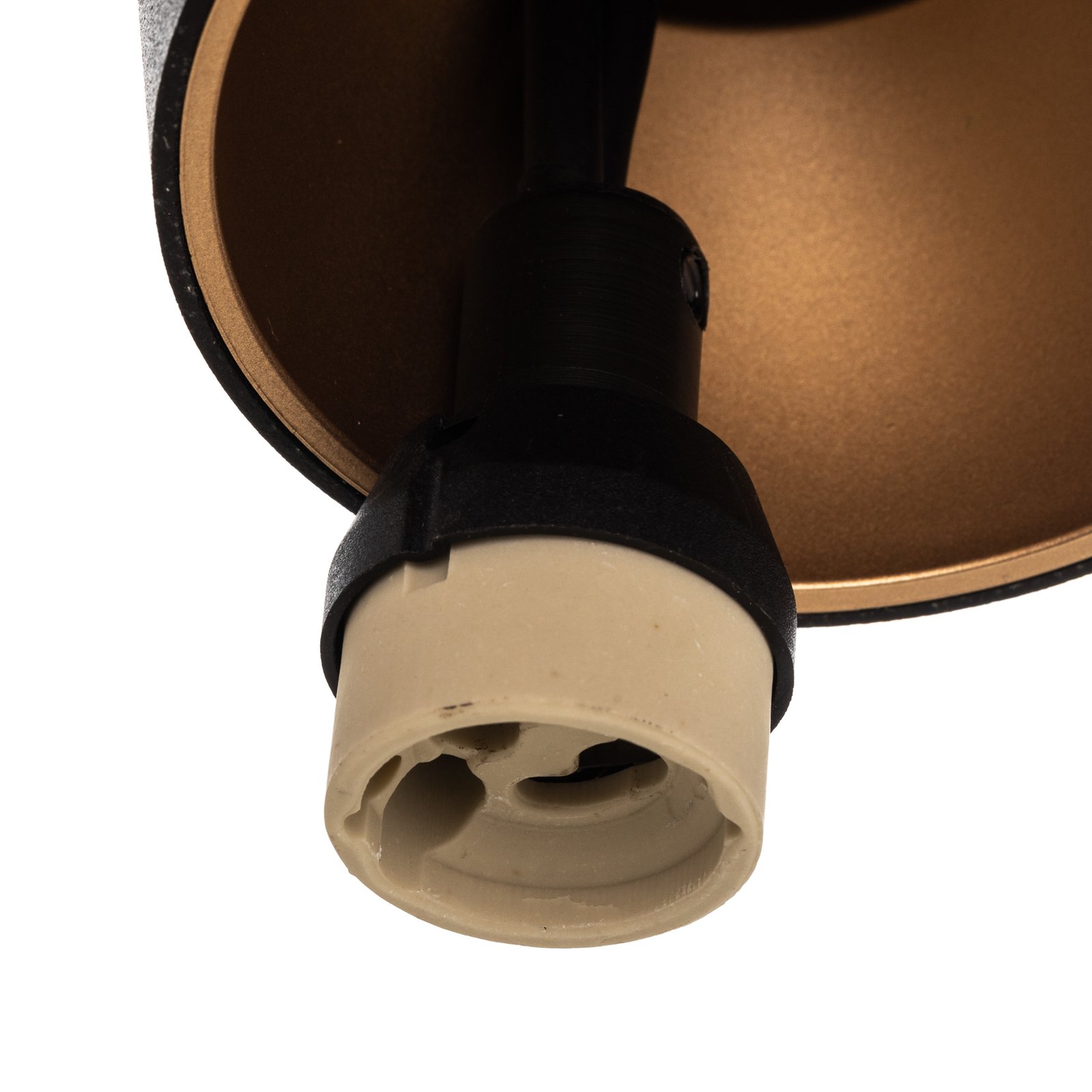 More Tone pendant light, black/gold, 4-bulb