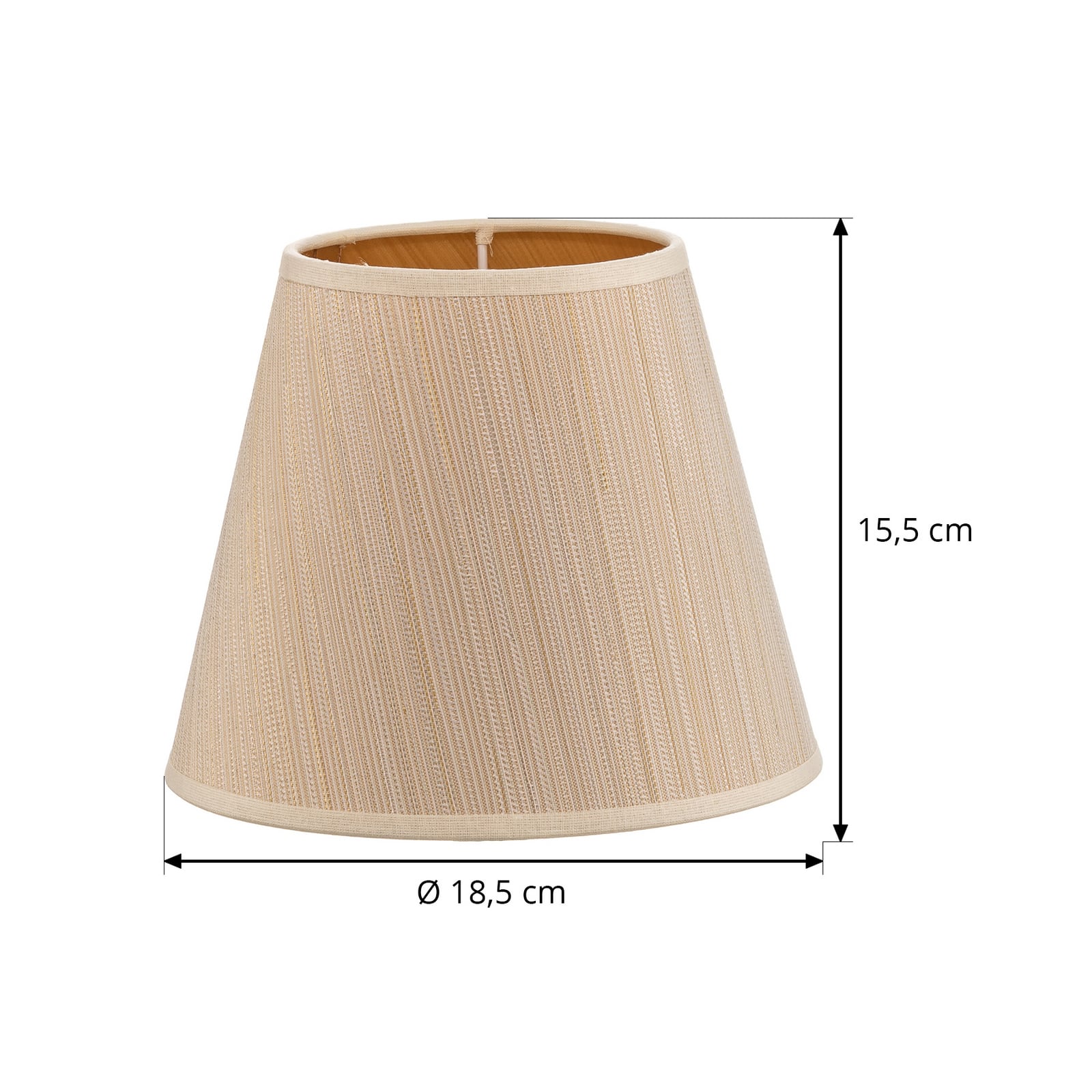 Kap Sofia hoogte 15,5 cm wit/goud gestreept Kap Sofia hoogte 15,5 cm wit/goud gestreept