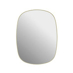 Lustro ścienne w ramie, żółte, 59 x 44 cm, stal – Muuto