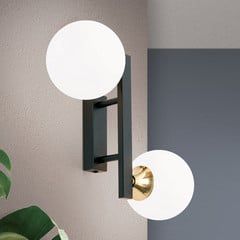 Lampa ścienna Snowwhite ze szklanymi kulami czarna