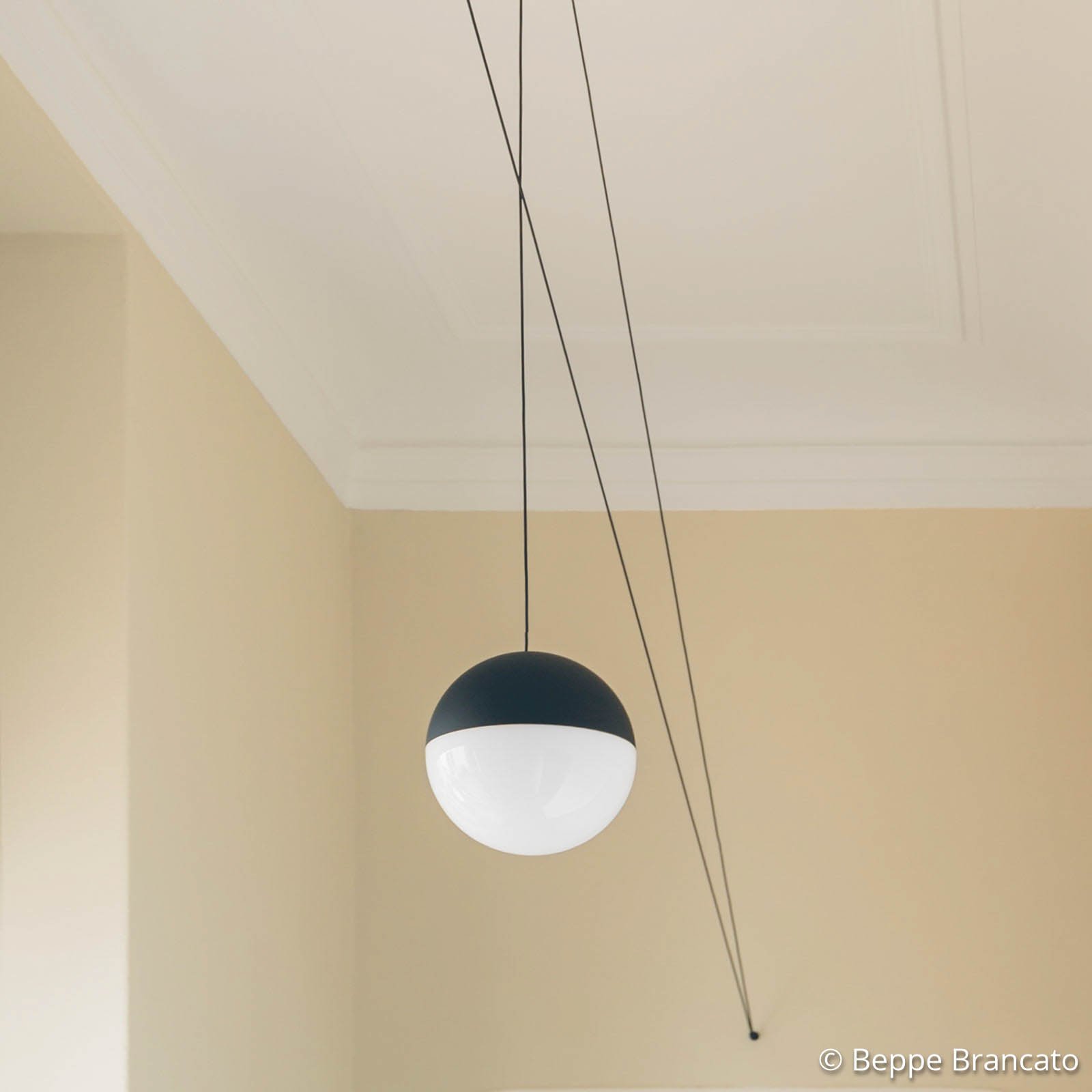 FLOS String light hanging light, 12m cable, sphere