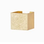 Wall LED outdoor wall light, cubic, gold leaf