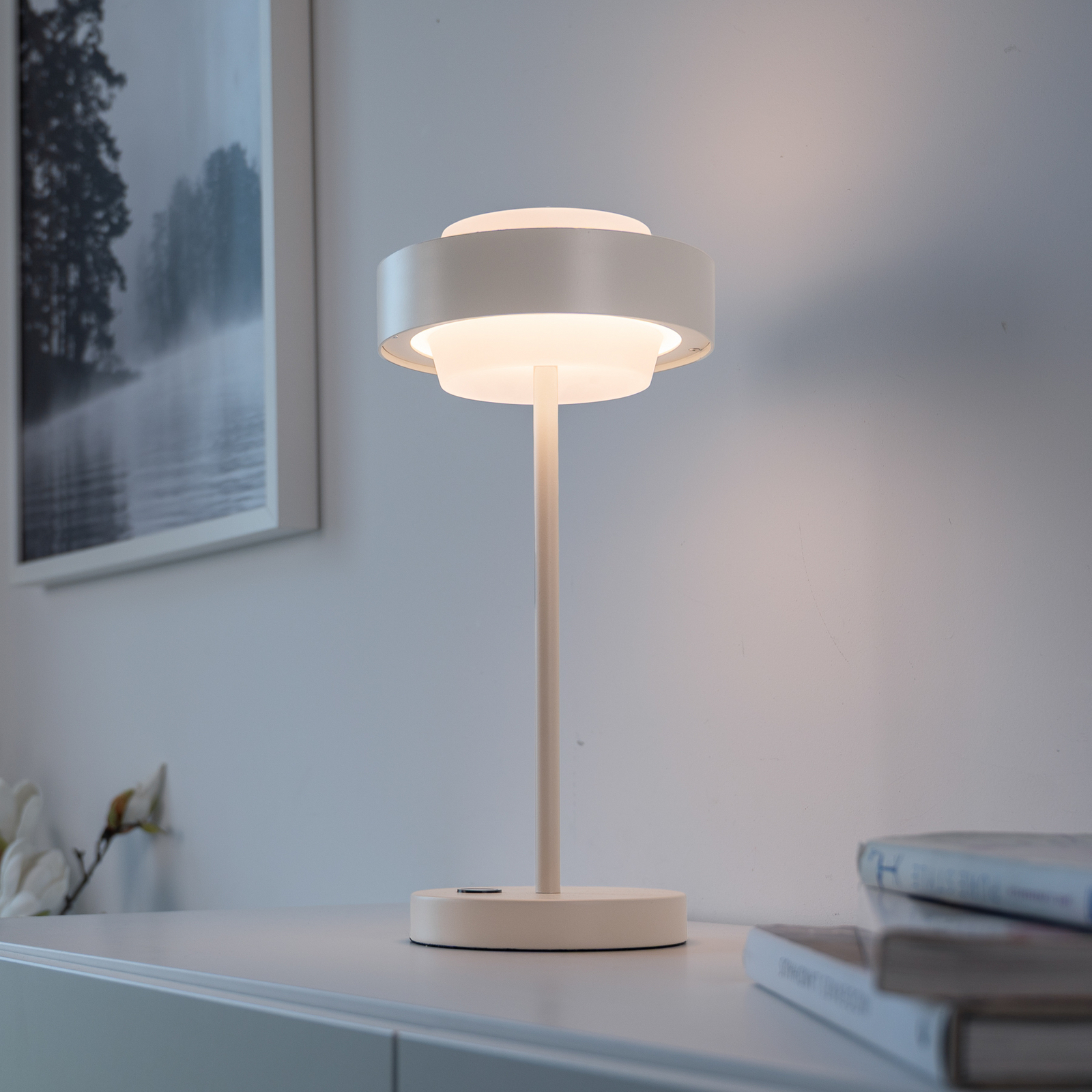 Schöner Wohnen LED επιτραπέζια λάμπα Elmo, Sandbrise, 3000 K Dimmer Schöner Wohnen LED επιτραπέζια λάμπα Elmo, Sandbrise, 3000 K Dimmer