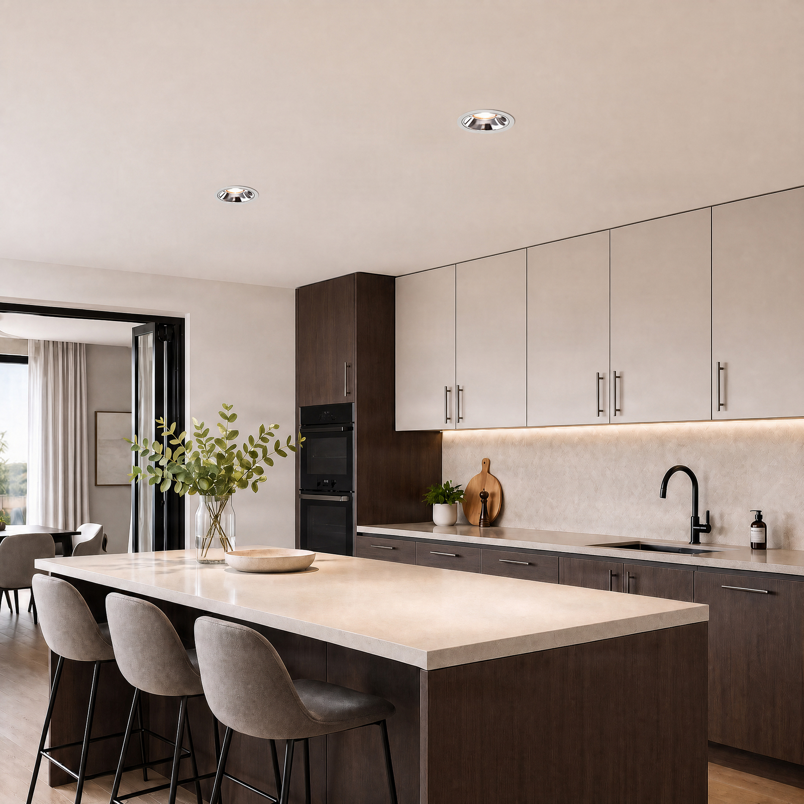 BRUMBERG Apollo Mini, réflecteur lisse, rond, 4.000 K, blanc