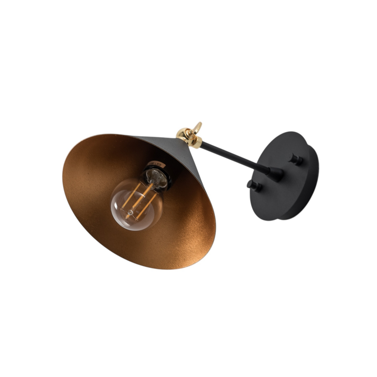 Wandleuchte Berceste 185-A schwarz/gold