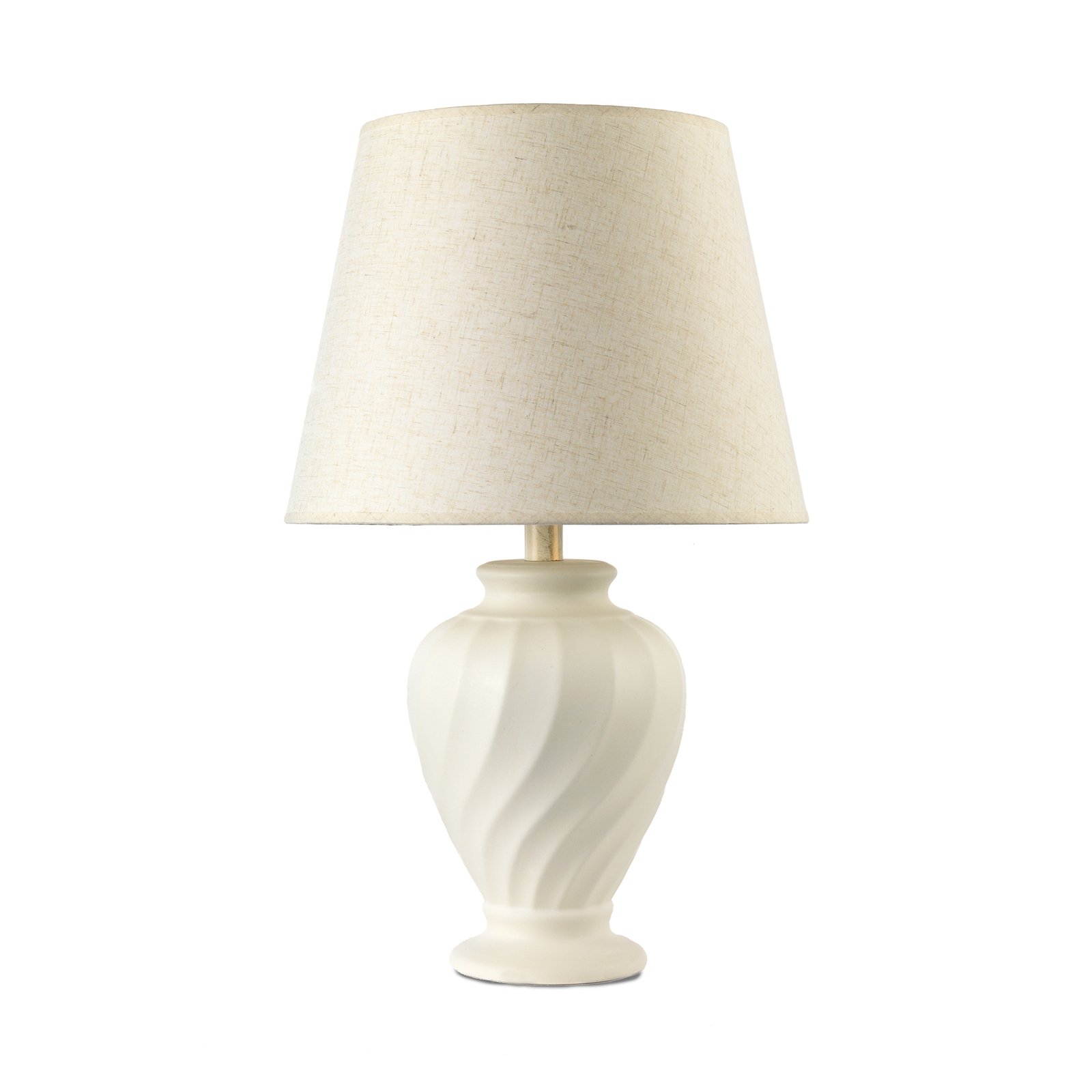 Bordlampe Vortice av keramikk, hvit