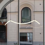 Markslöjd LED κρεμαστό φωτιστικό Melt, μαύρο/λευκό, μήκος 112 cm