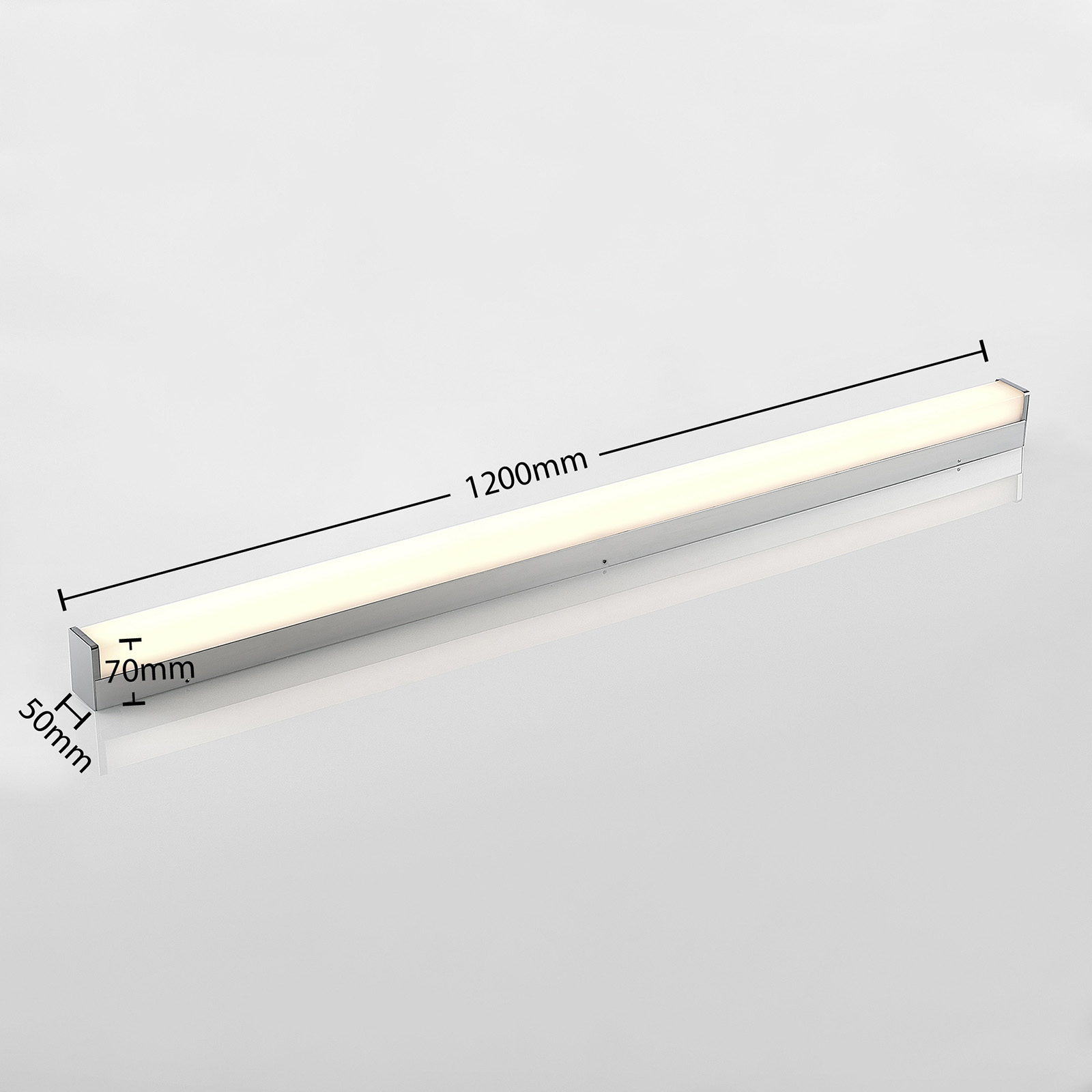 Lindby Klea lámpara LED para cuarto de baño; 120cm