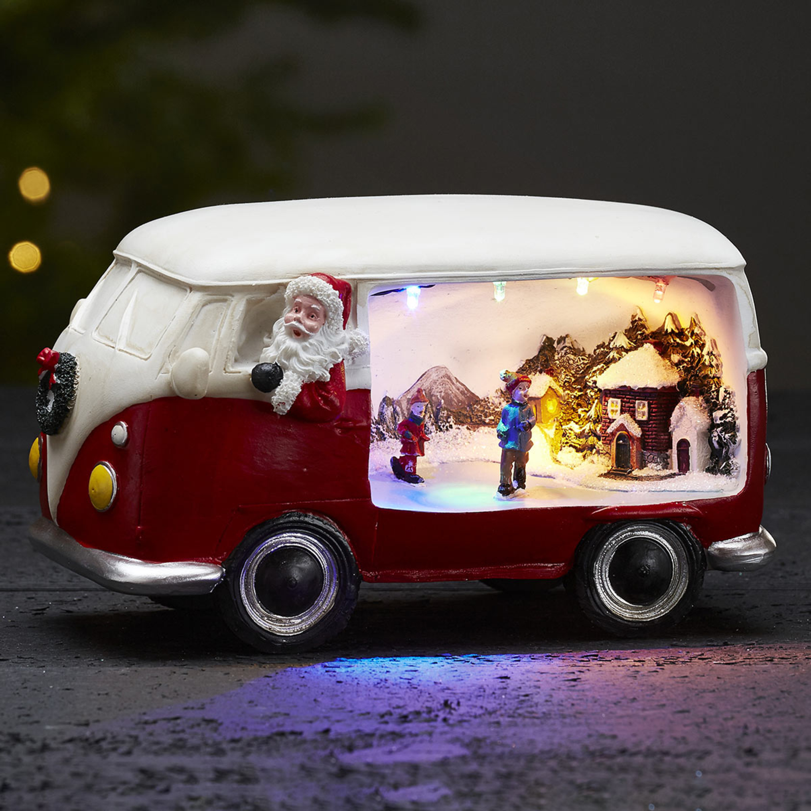Dekoleuchte Merryville m. LED - Weihnachtsbus
