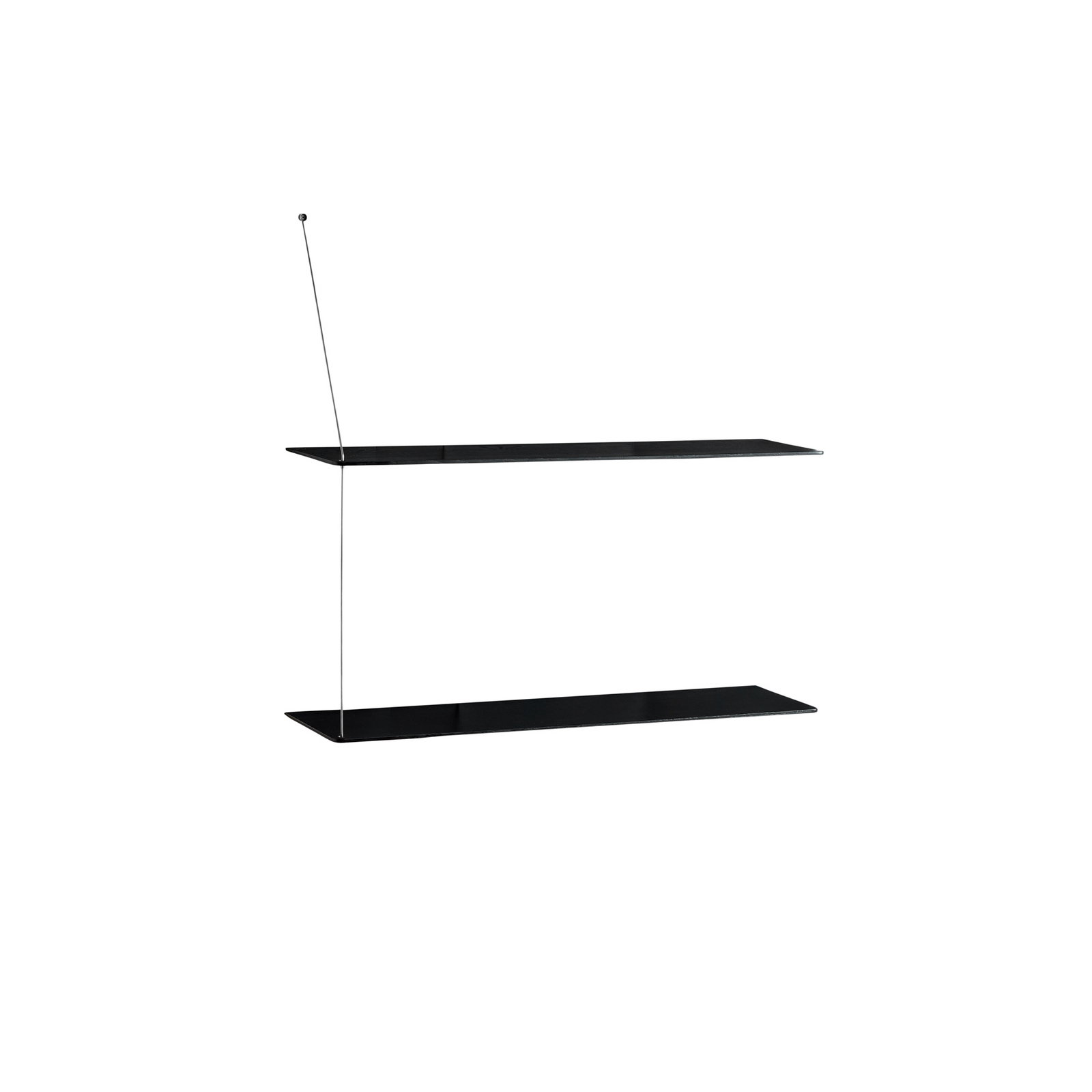 Étagère Stedge, longueur 80 cm, noire, chêne - Woud