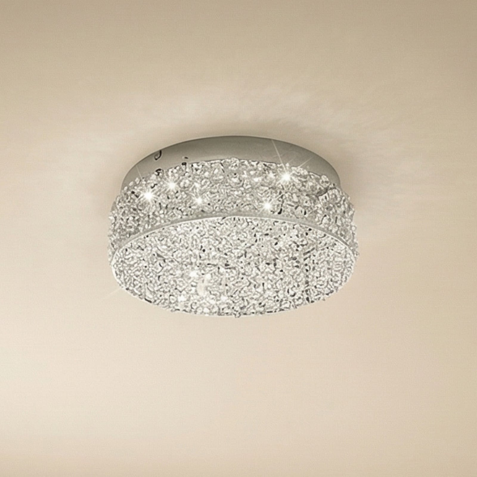 Lucande Felias plafonieră LED formă rotundă - dormitor - modern - crom clar - Metal