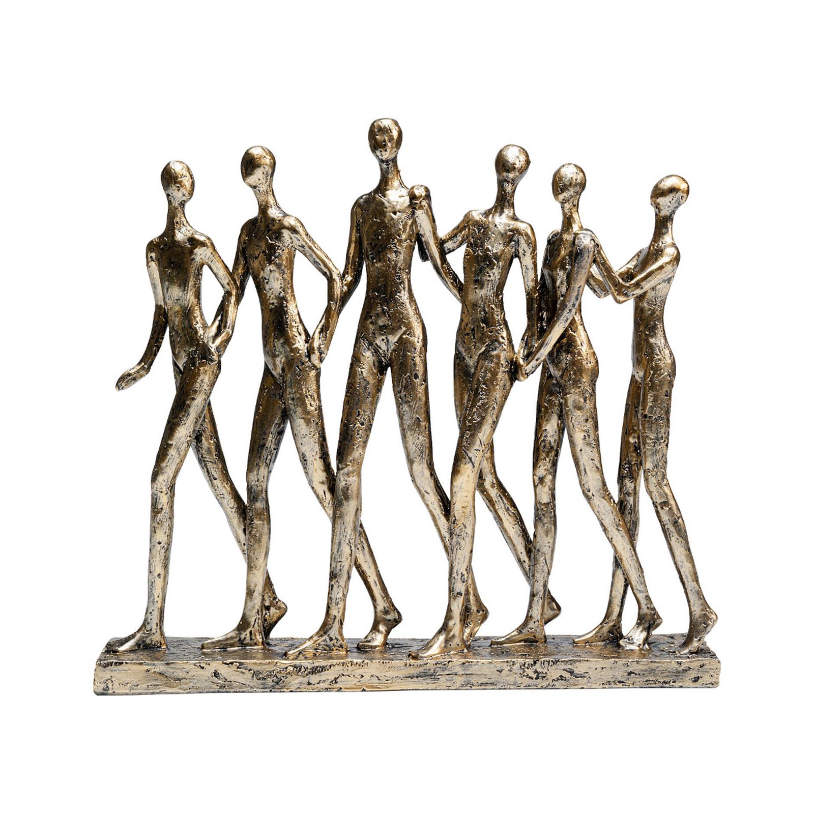 KARE decorative figure hand in hand, gold-coloured, height 27 cm