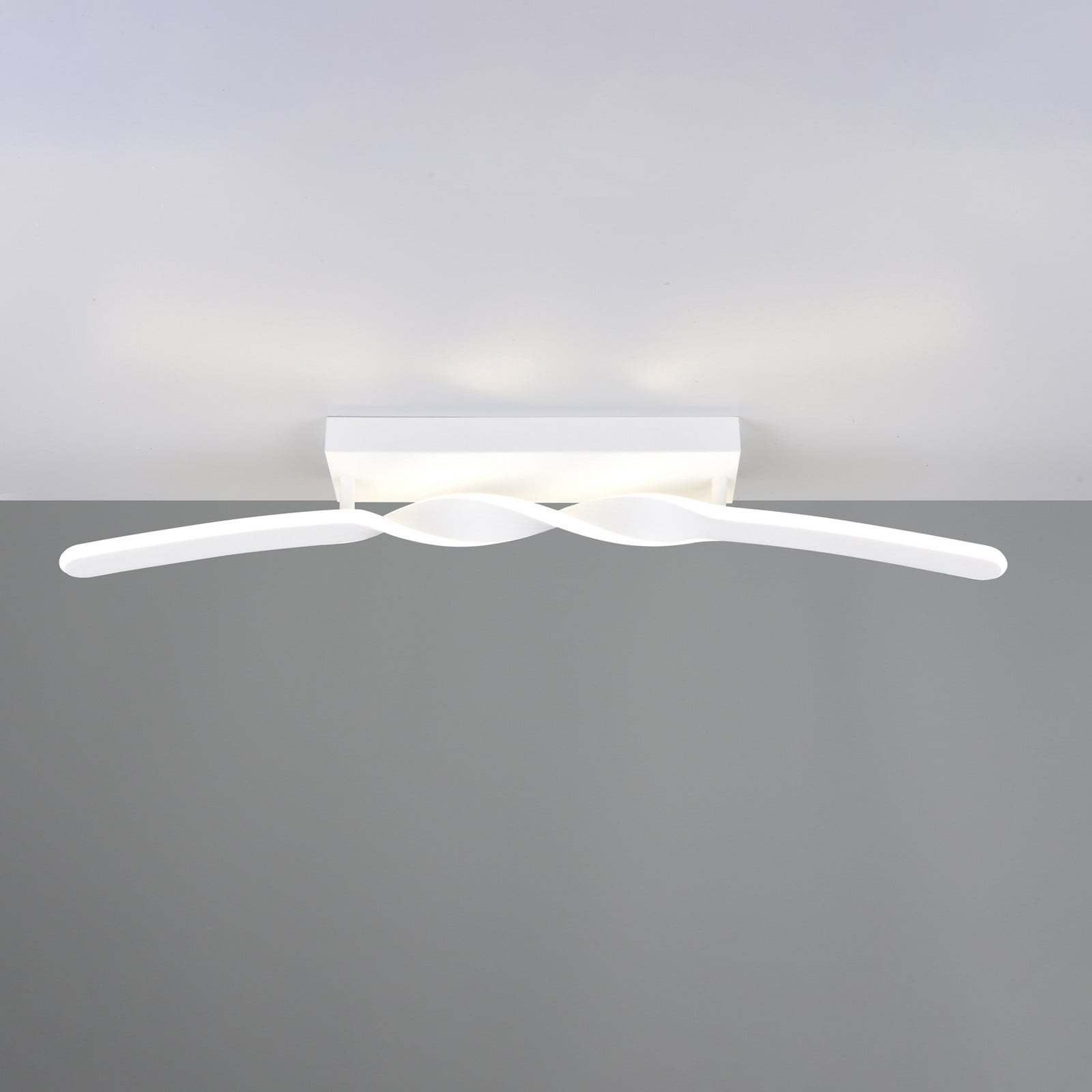 Reality Leuchten Plachetă LED Ginko alb mat metal lungime 79 cm - Camera de zi / sufragerie - Modern