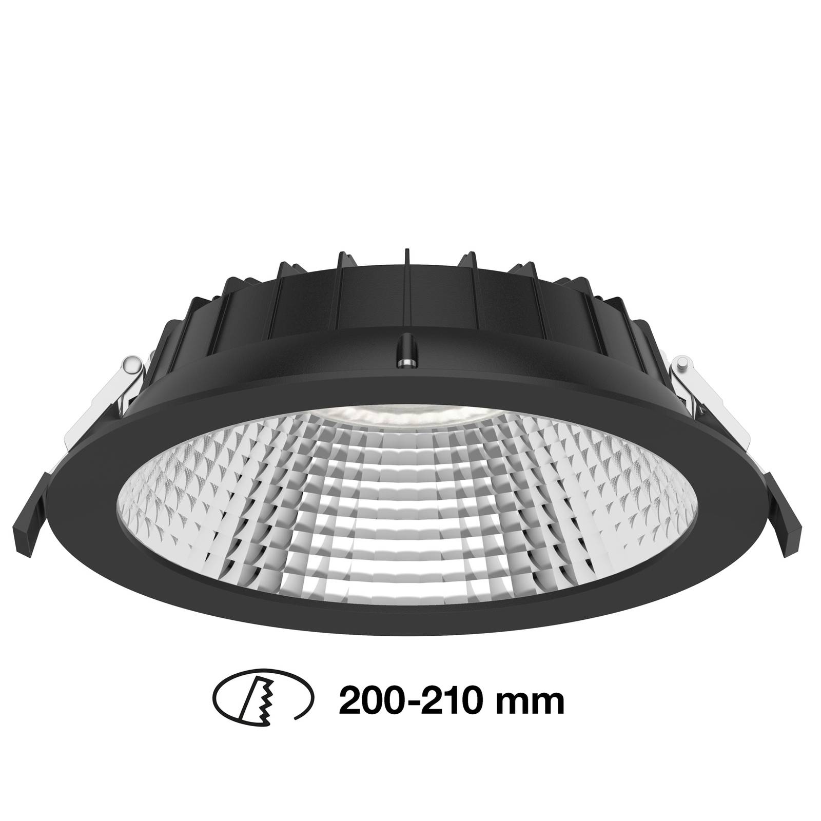 SLC Shift LED-innfellingsspot Ø 22,8cm CCT svart