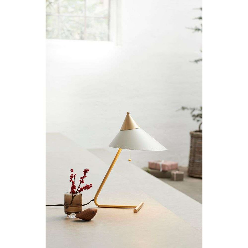Warm Nordic Brass Top bordslampa, vit från Warm Nordic