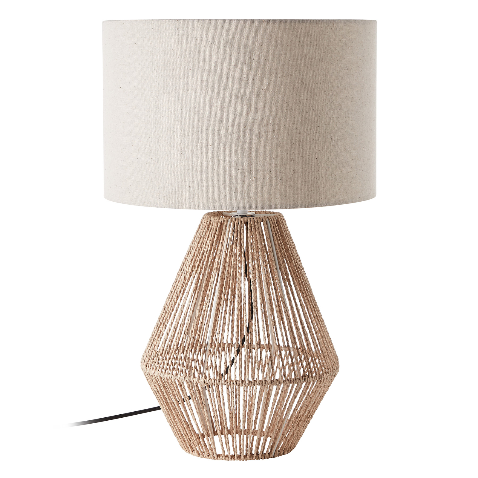 Stolní lampa Laraine s textilním stínidlem