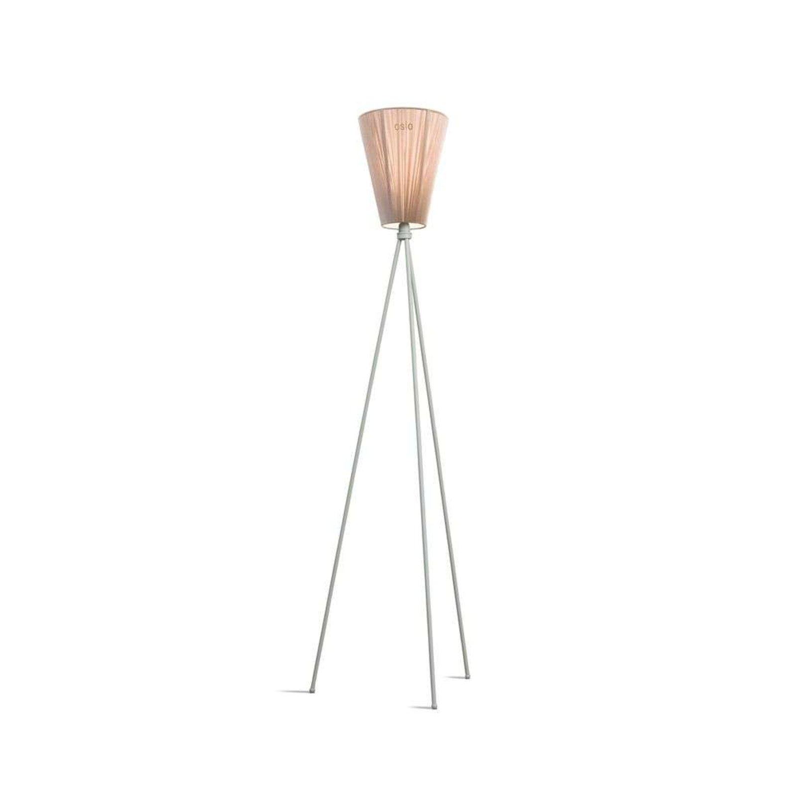 Oslo Wood Golvlampa Light Grey/Beige - Northern