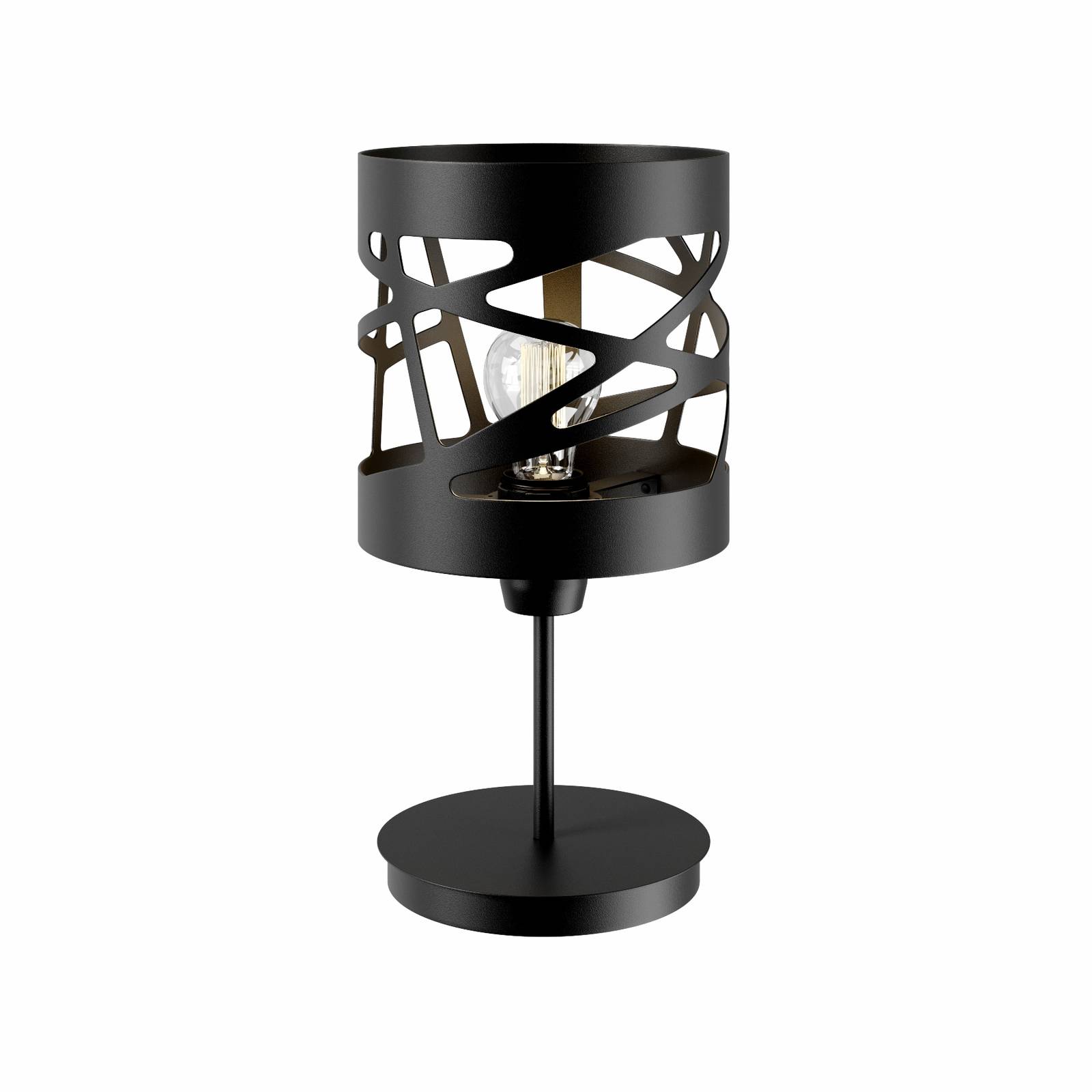 Modul Frez asztali lámpa mintás Ø17,5cm fekete