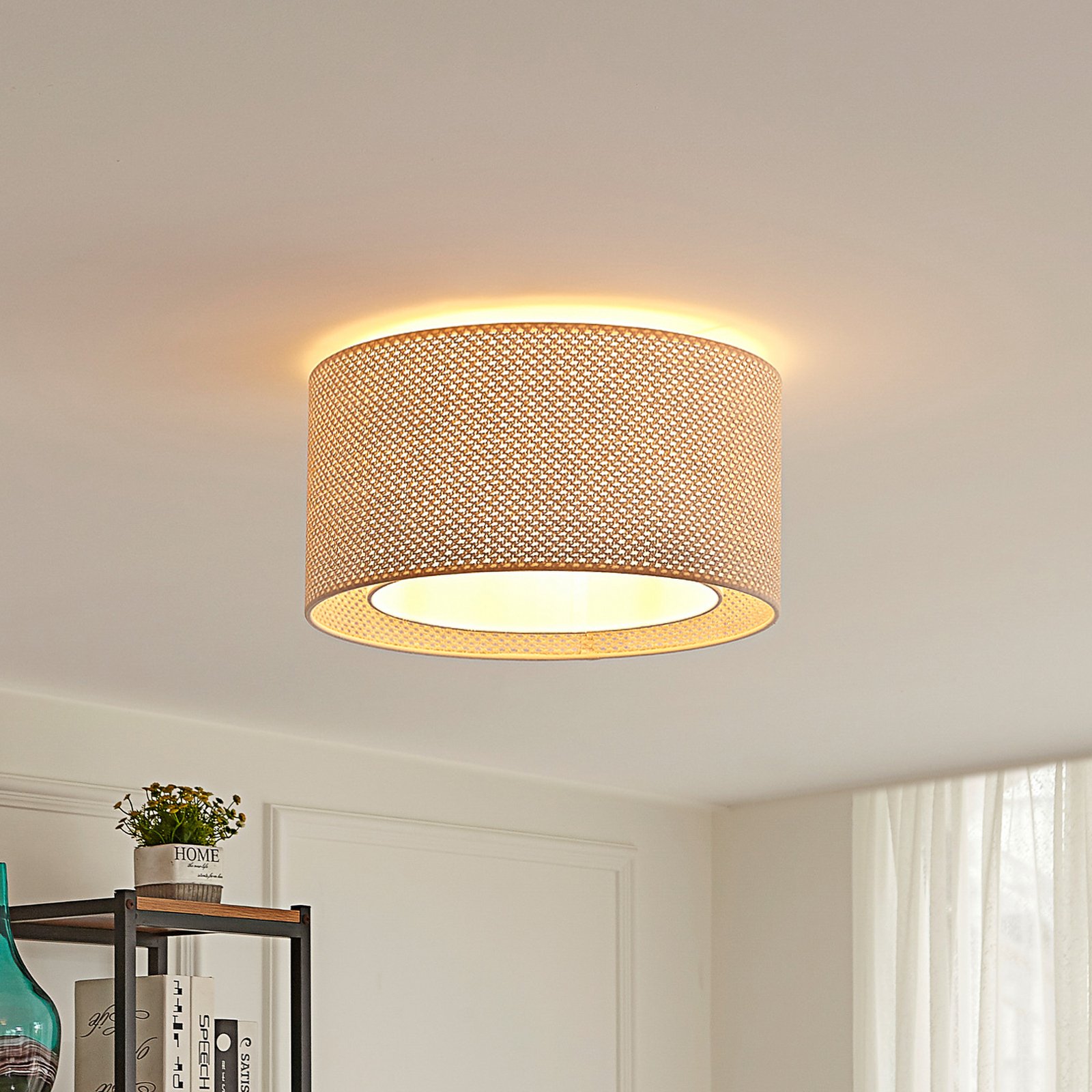 Lindby Soula ceiling light fabric Ø 40 cm