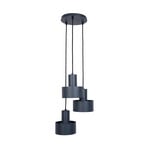 Rif 3 pendant light, anthracite, round, 3-bulb, Ø 33 cm