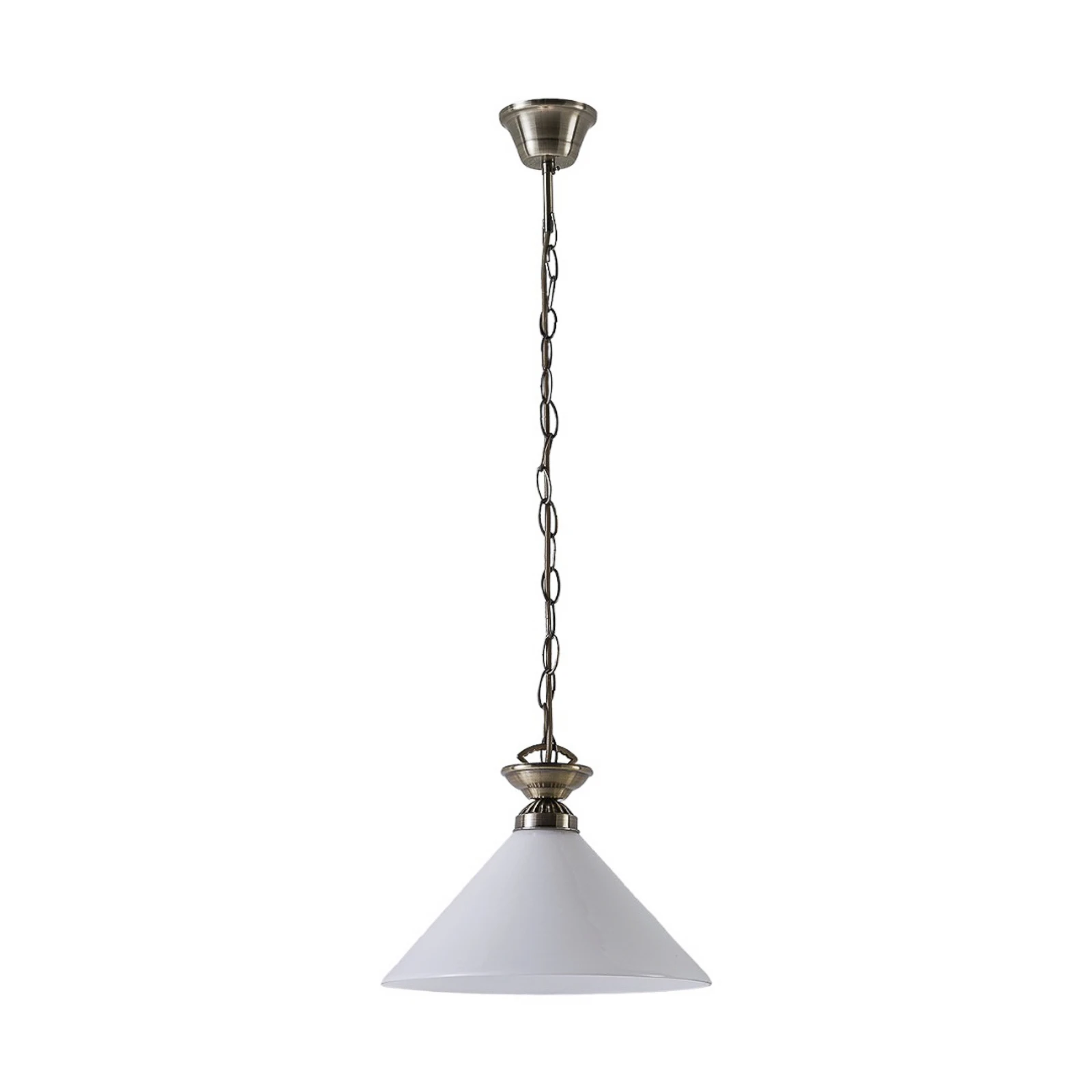 Lindby Pendelleuchte Otis, Ø 30 cm, weiß, Glas, Kegel, E27
