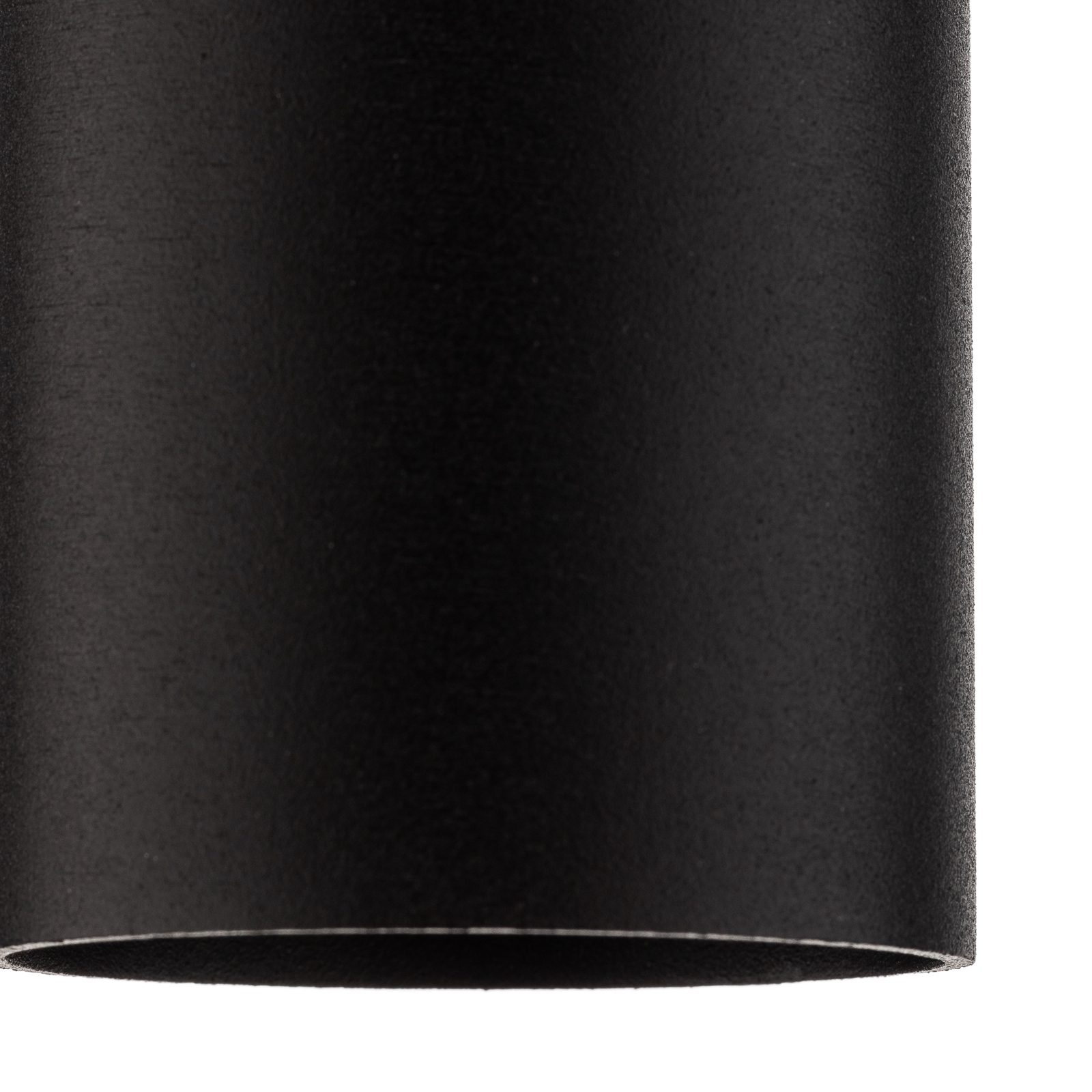 Vamzdinis cilindro formos lubinis šviestuvas, juodas